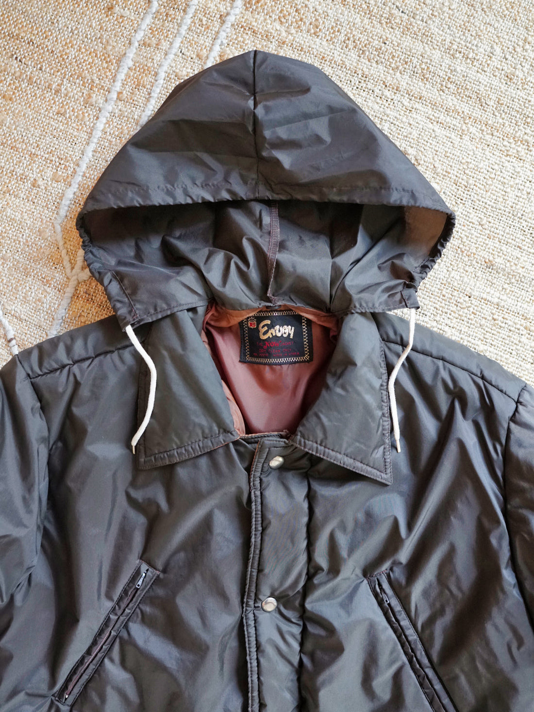 Vintage Carob Brown Snap Button Jacket-closiTherapi | vinTage