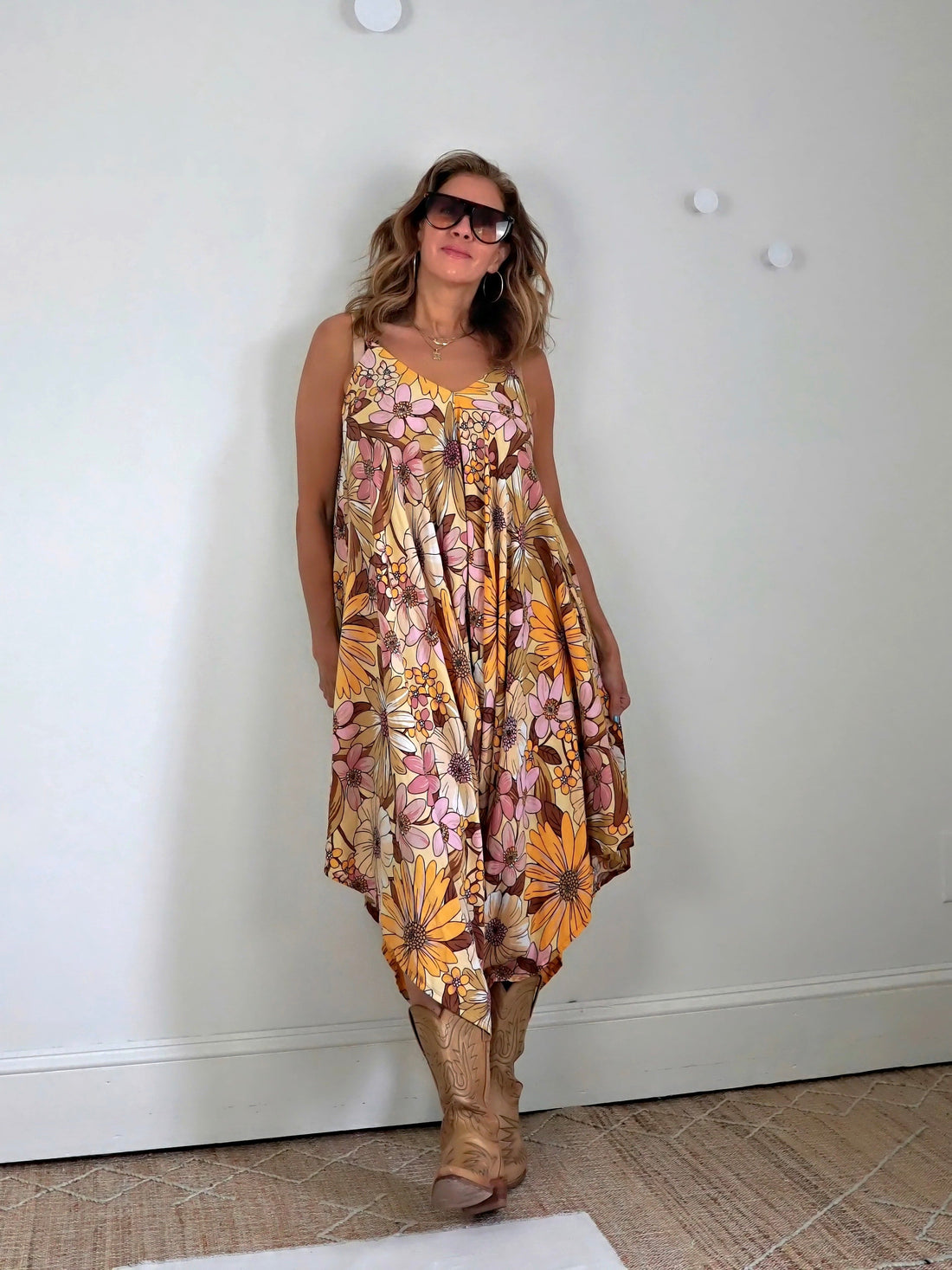Vintage Floral Asymmetrical Jumpsuit-closiTherapi | vinTage
