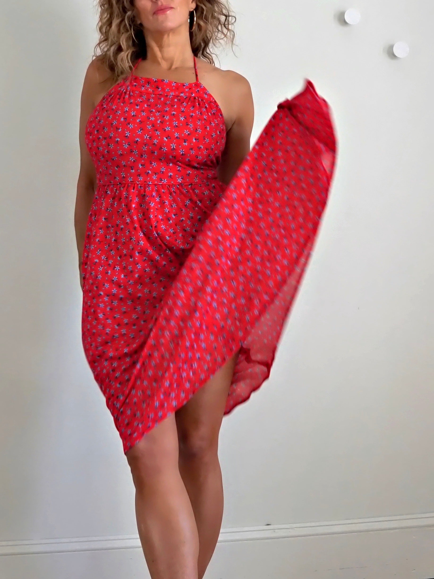 Vintage Floral Tie Back Dress – therapi