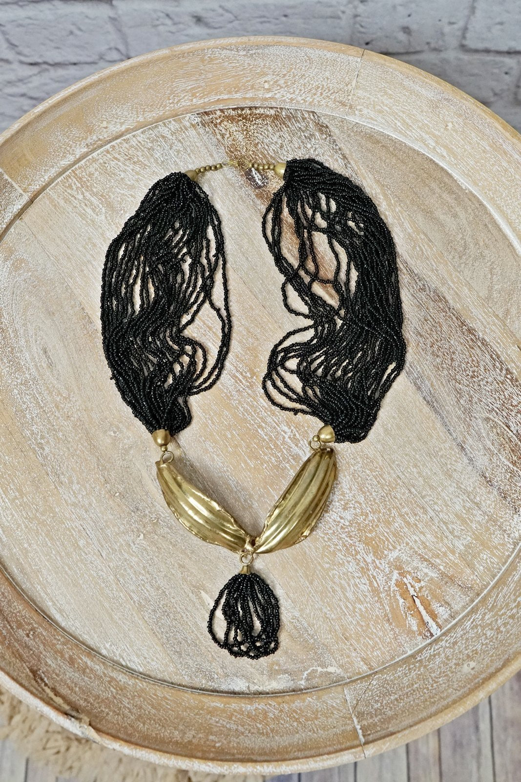 Vintage Handmade Brass Statement Necklace-closiTherapi | vinTage