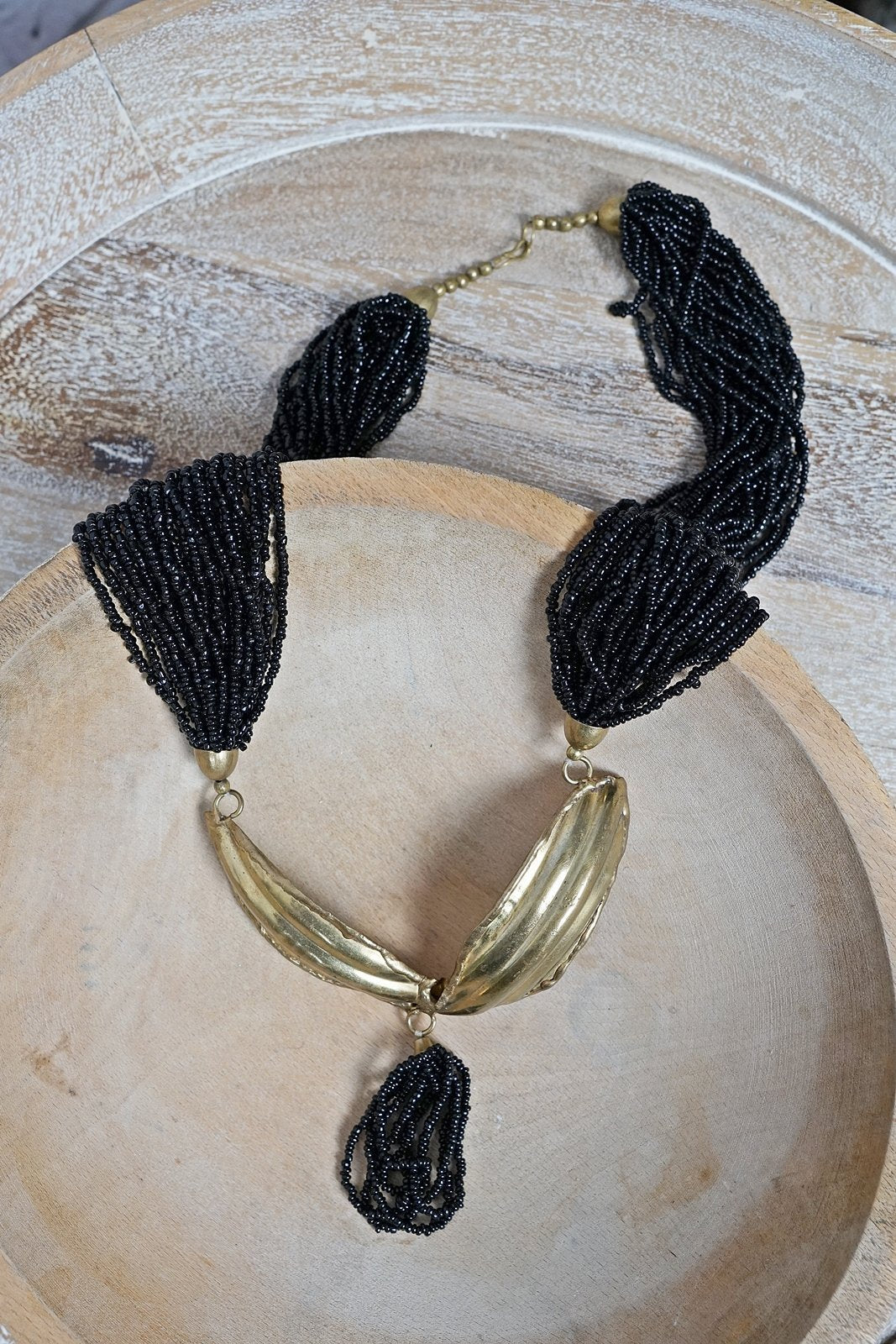 Vintage Handmade Brass Statement Necklace-closiTherapi | vinTage