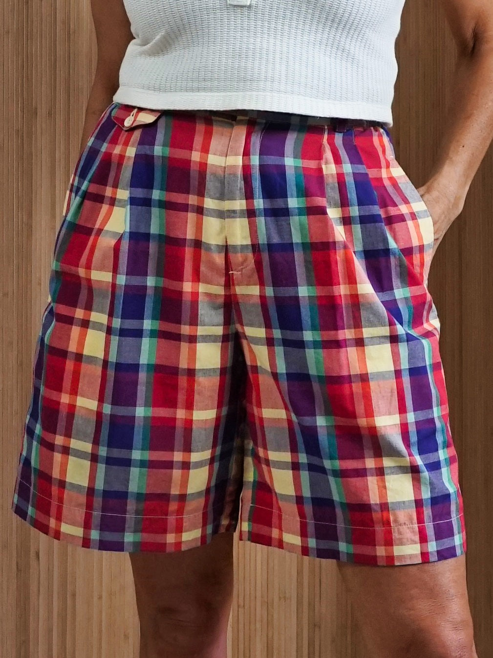 Vintage Madras Plaid Shorts-closiTherapi | vinTage