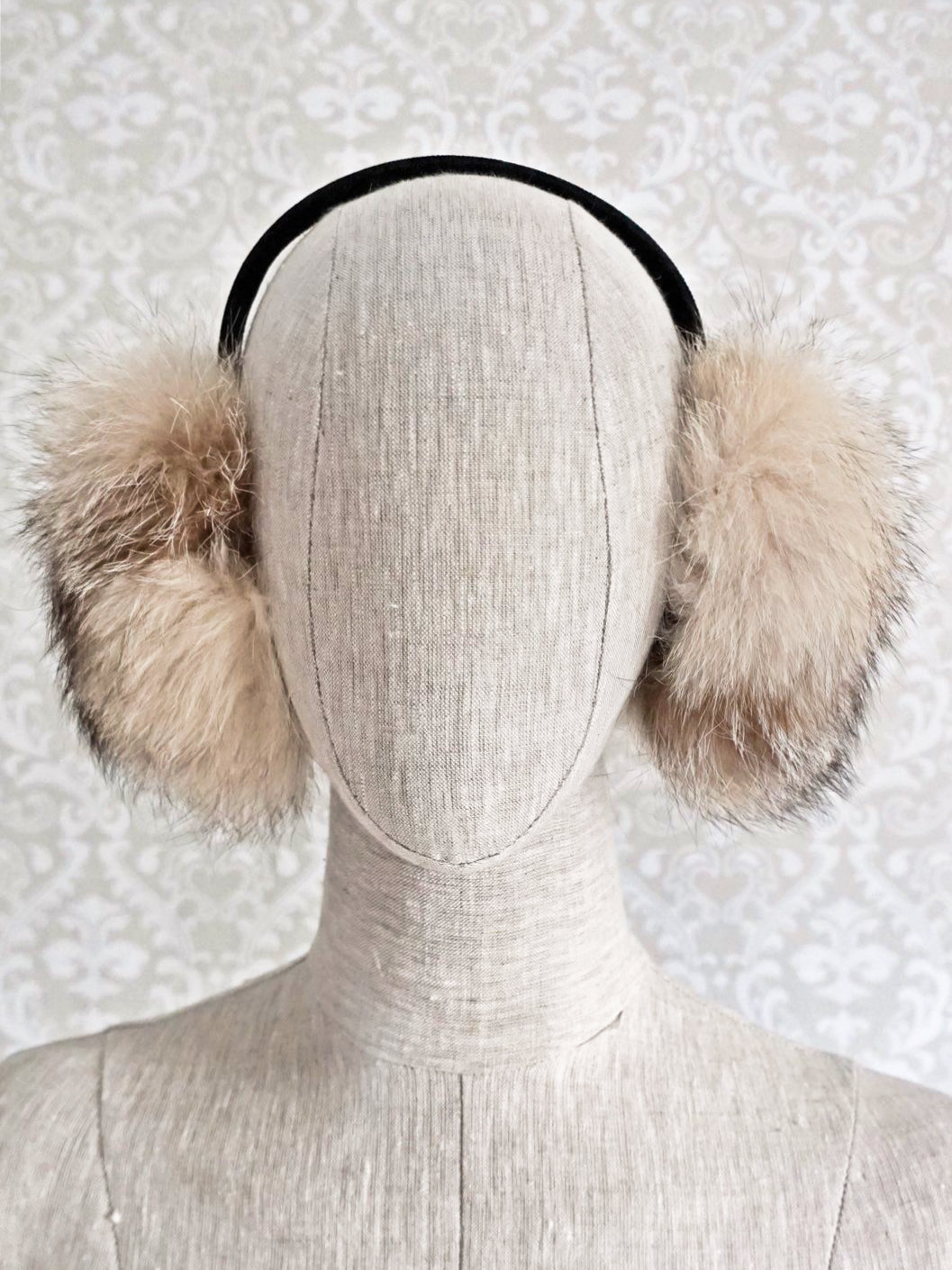 Vintage Natural Fox Fur Earmuffs-closiTherapi | vinTage