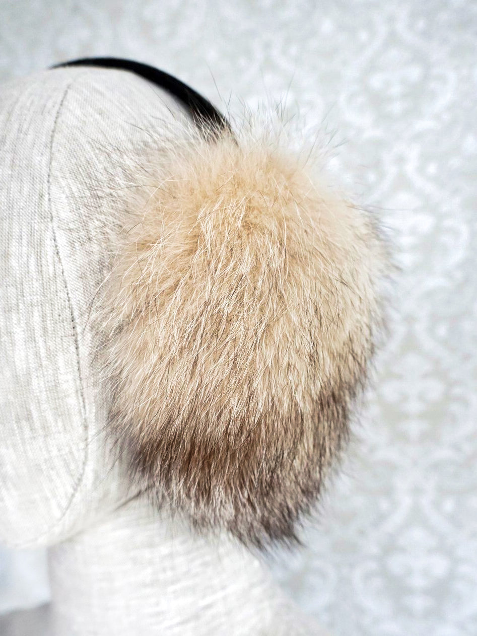 Vintage Natural Fox Fur Earmuffs-closiTherapi | vinTage