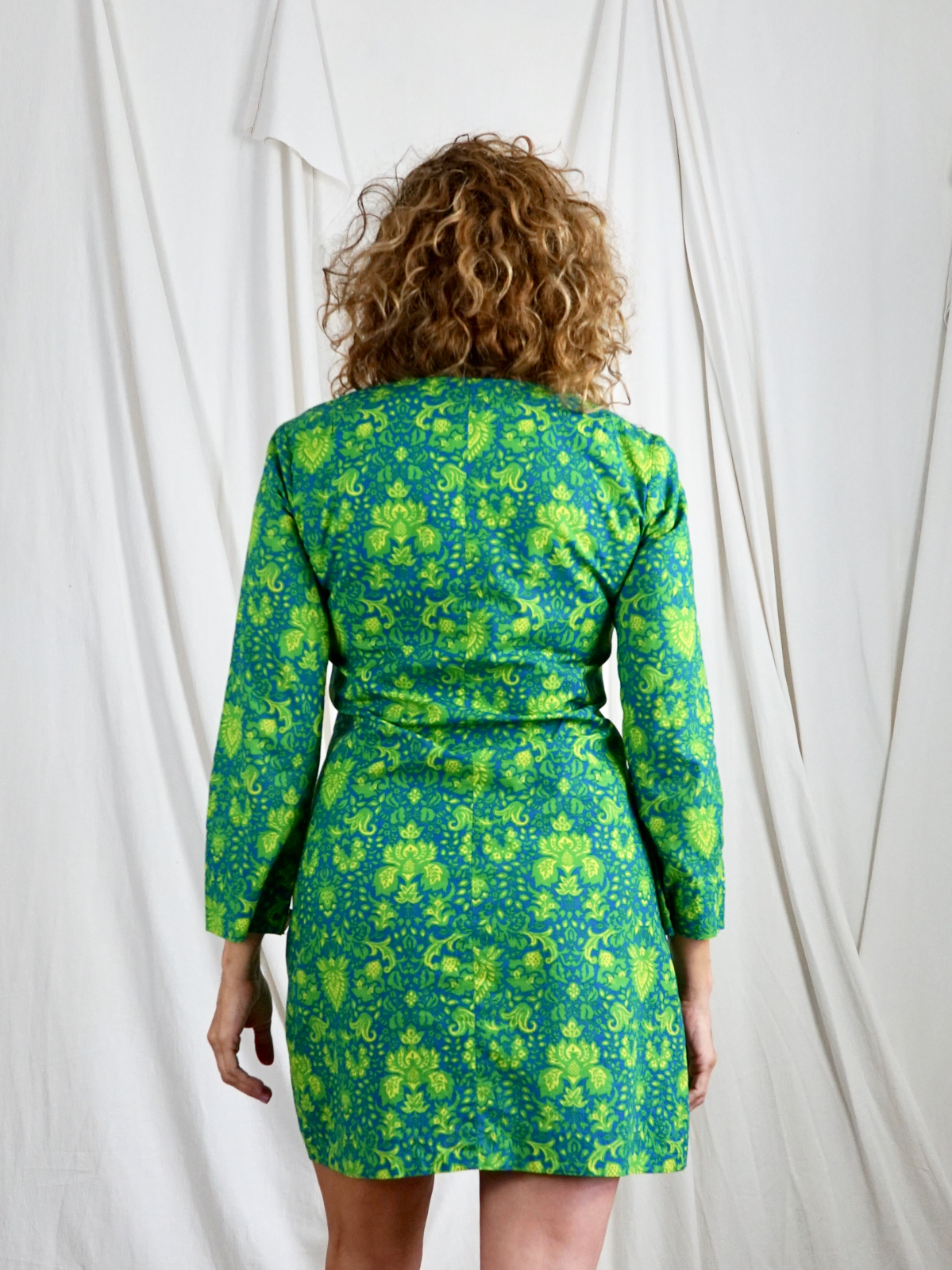 vintage paisley dress Vintage Paisley Mod Mini Dress