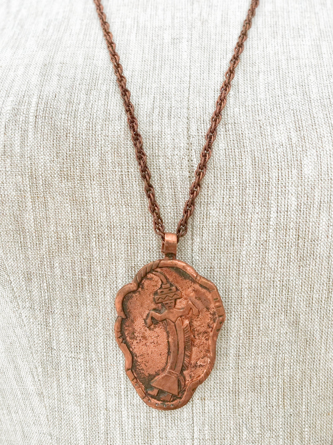 Vintage Rainbow Man Copper Pendant Necklace-closiTherapi | vinTage