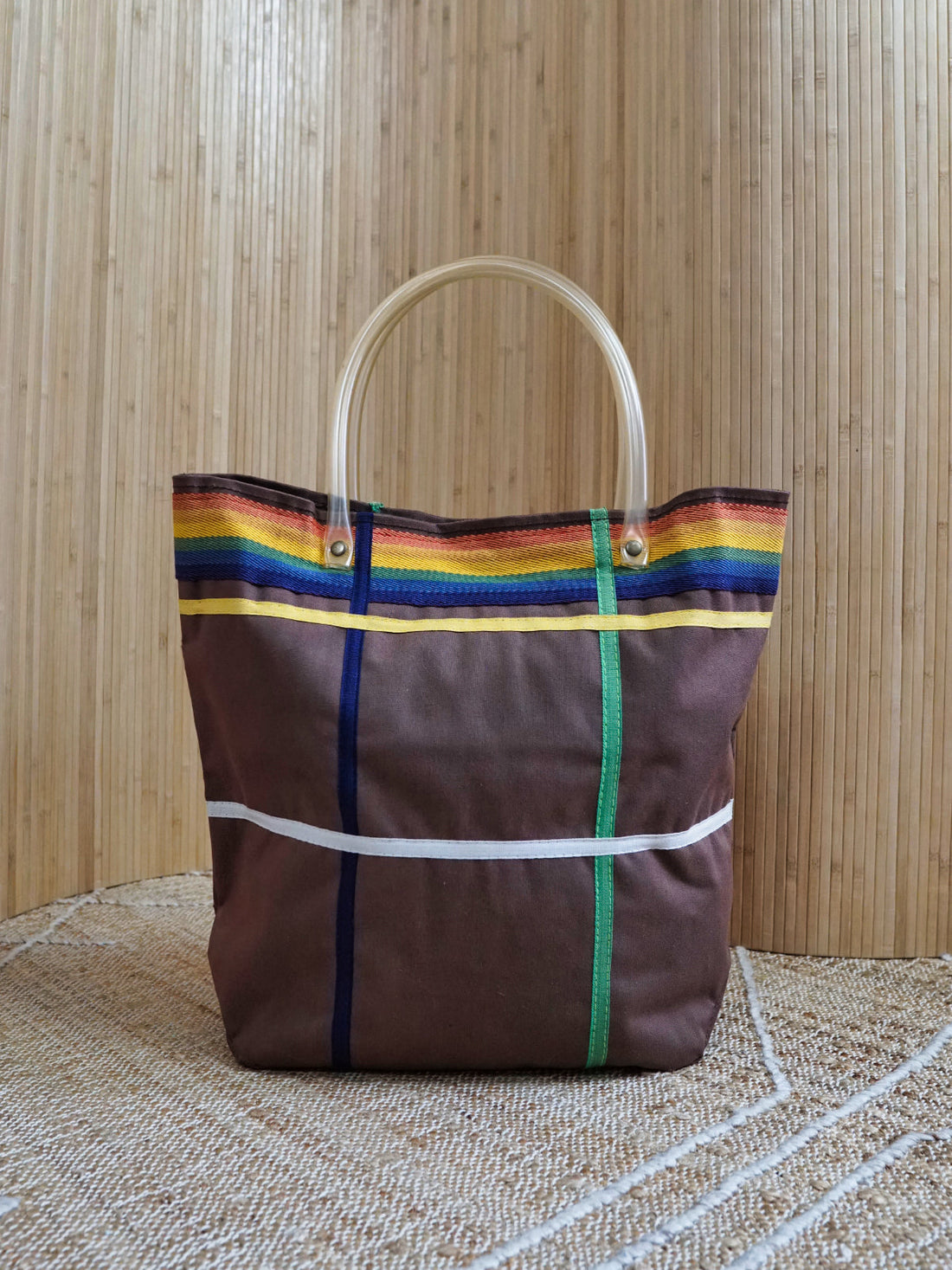 Vintage Rainbow Tube Handle Tote-closiTherapi | vinTage