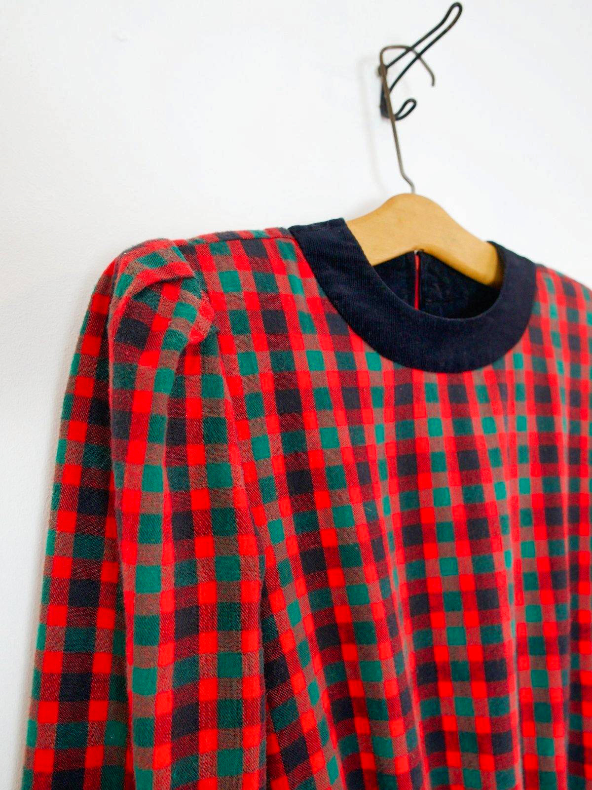 Vintage Red Plaid Flannel Dress – therapi