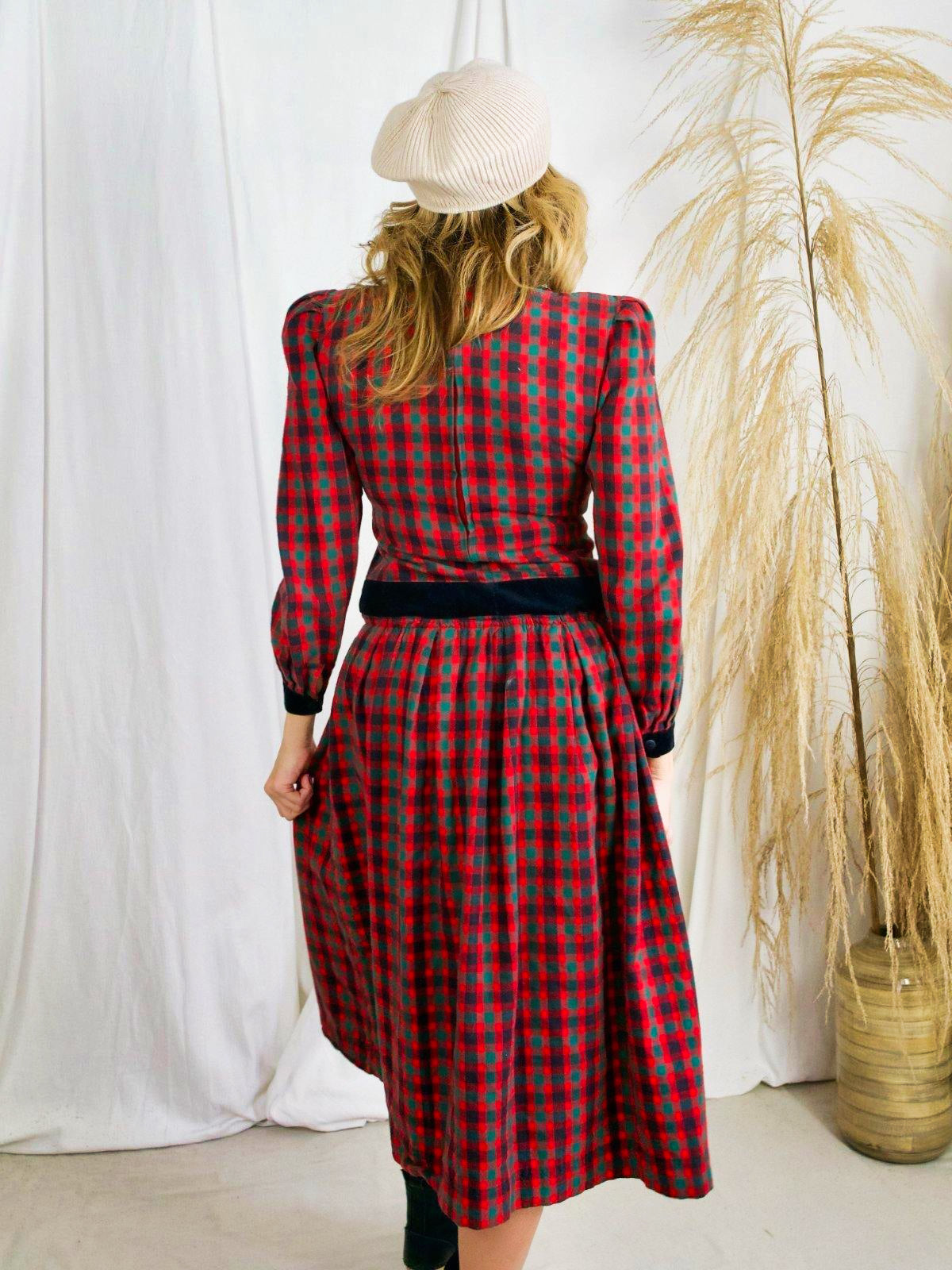 Vintage Red Plaid Flannel Dress Vintage Red Plaid Flannel Dress