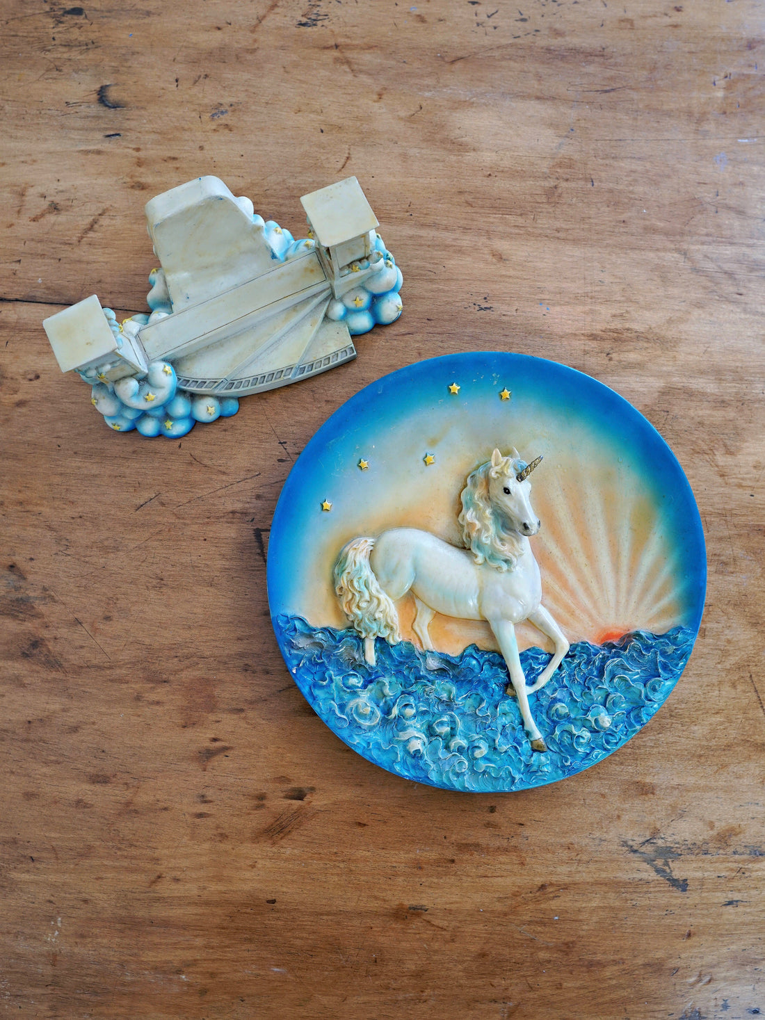 Vintage Unicorn Plate With Stand-closiTherapi | vinTage