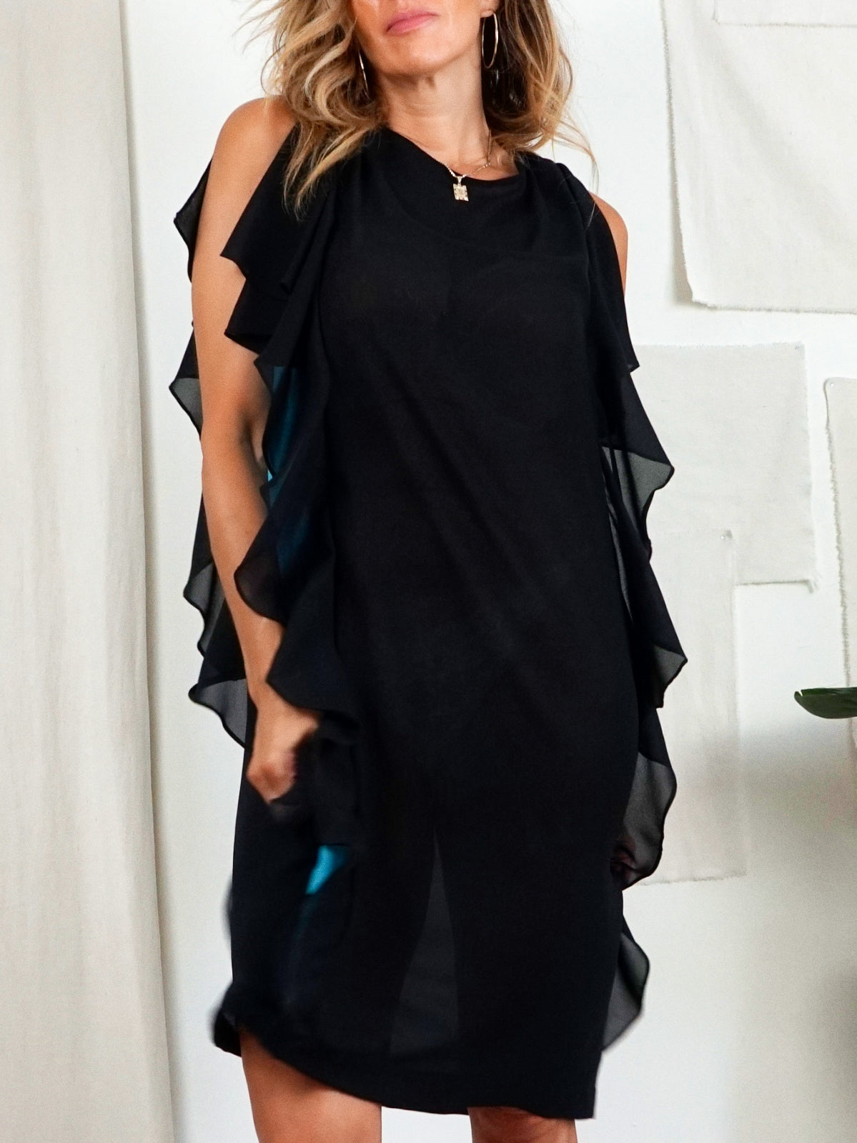 Avant Garde Ruffle Shift Dress Avant Garde Ruffle Shift Dress