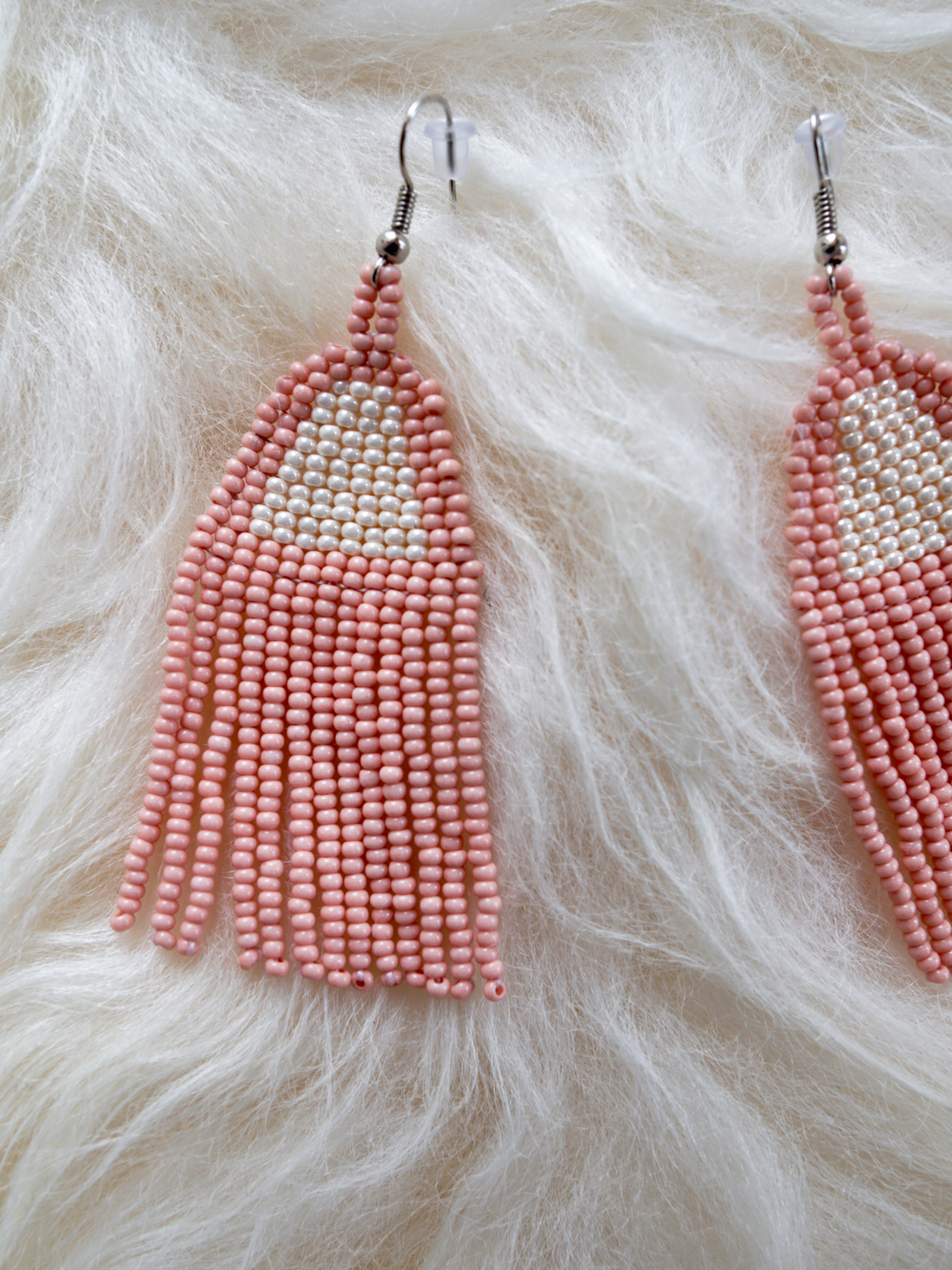 Beaded Fringe Earrings In Campaña-closiTherapi | vinTage