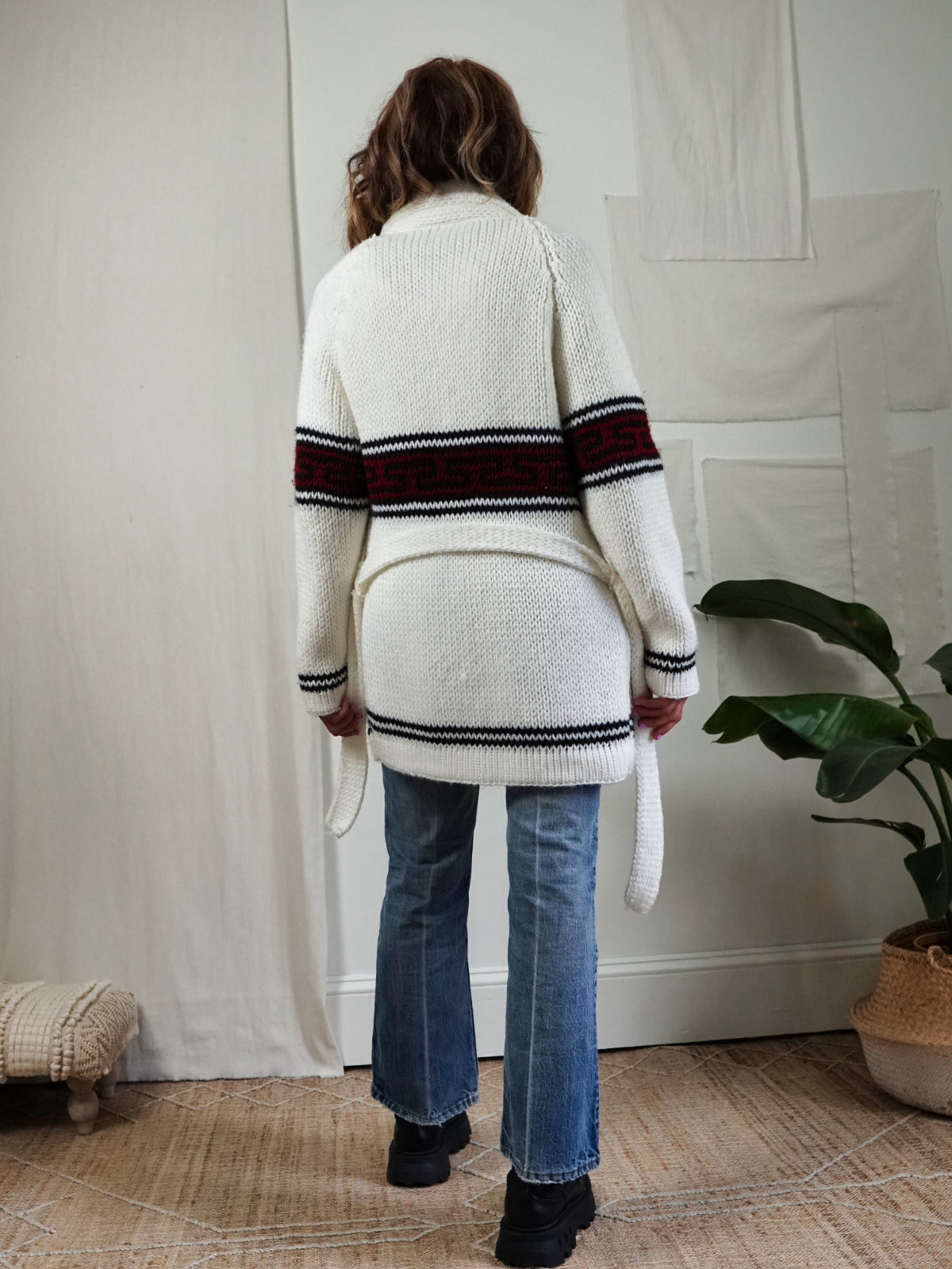 Chunky 70's Southwestern Handknit Sweater Coat – therapi