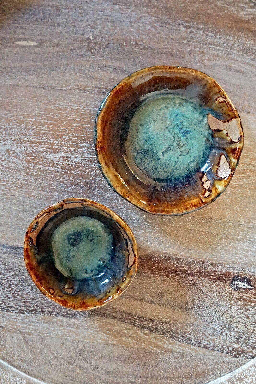 Handmade Ceramic Glazed Bowl Set-closiTherapi | vinTage