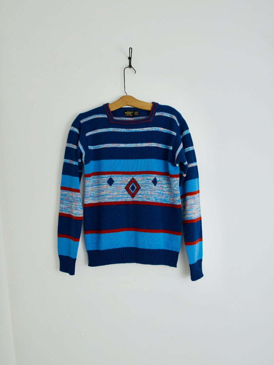 Marled Diamond Stripe Sweater-closiTherapi | vinTage