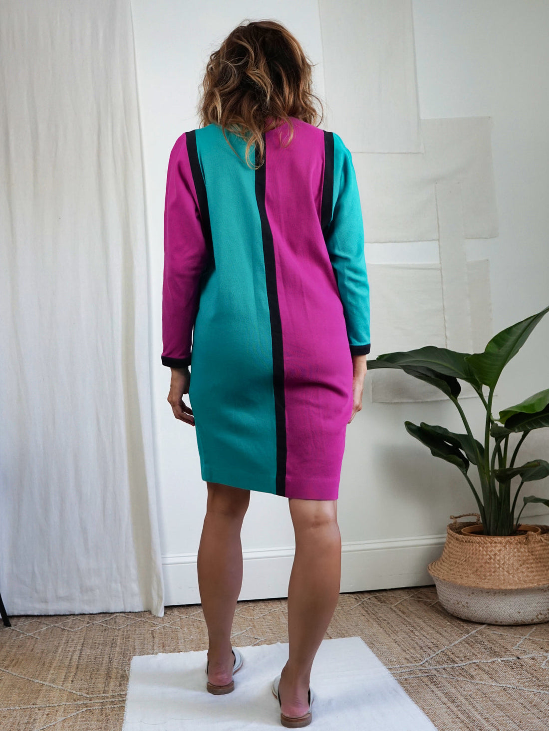 Mondrian Colorblock Henley Dress-closiTherapi | vinTage