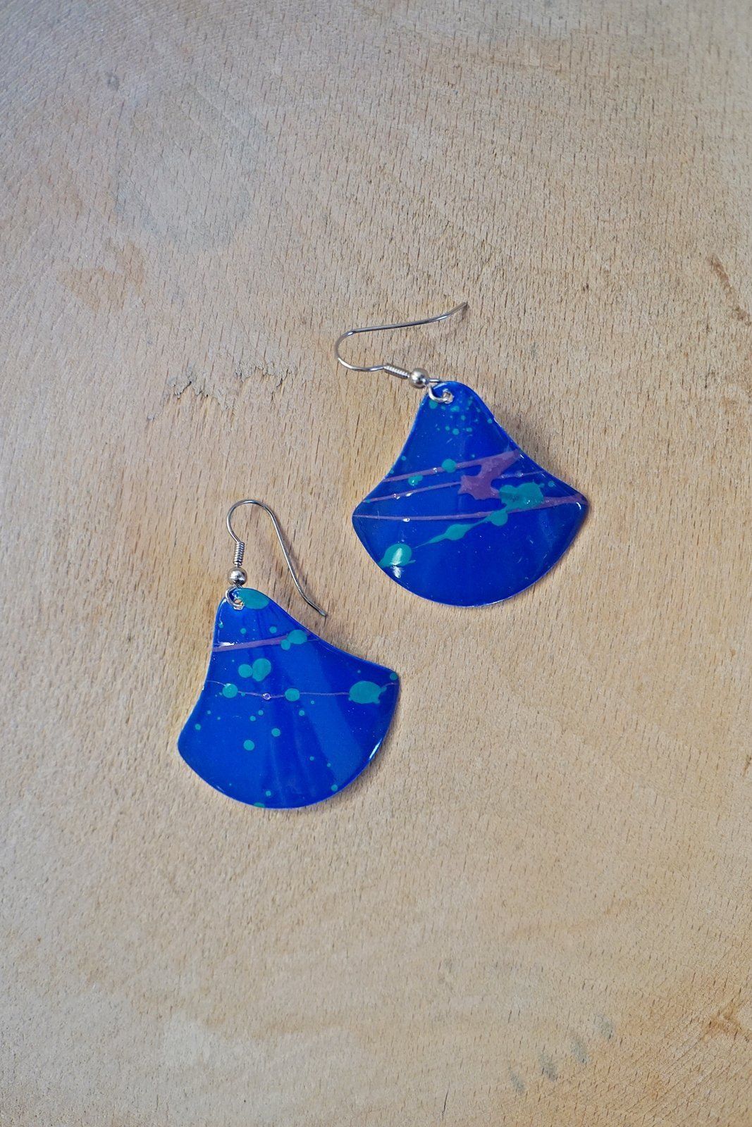 Paint Splatter Enamel Earrings-closiTherapi | vinTage