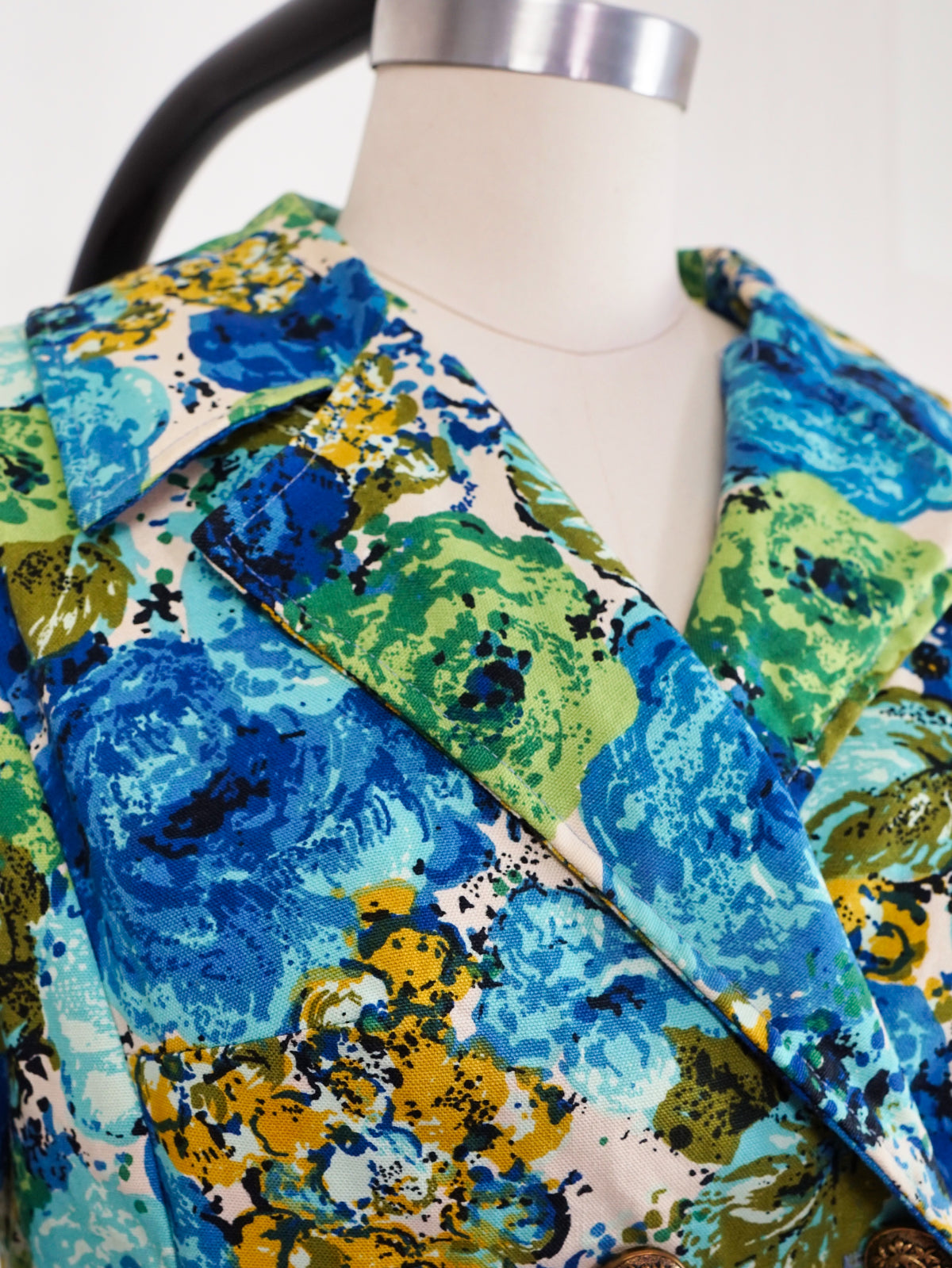 Vintage 50's Floral Barkcloth Pant Set-closiTherapi | vinTage
