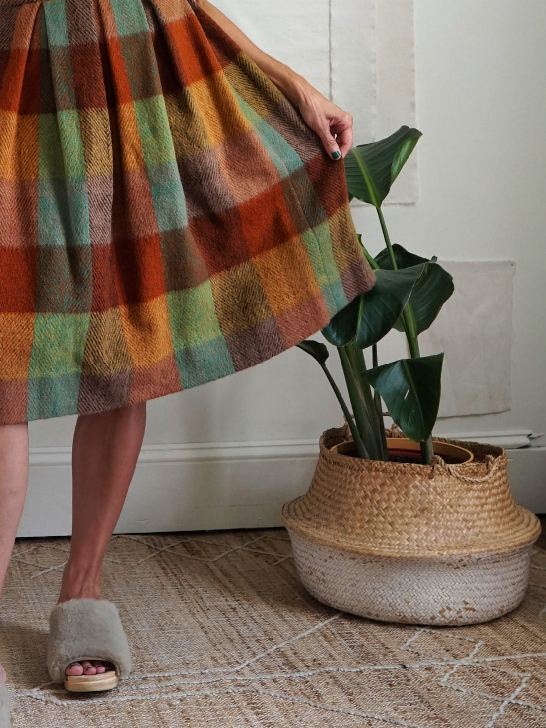 Vintage 50's Plaid Wool Skirt-closiTherapi | vinTage