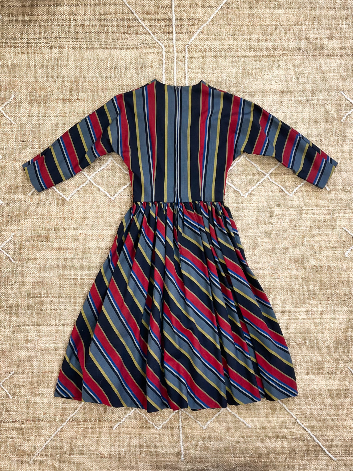 Vintage 50's Stripe Wrap Dress-closiTherapi | vinTage