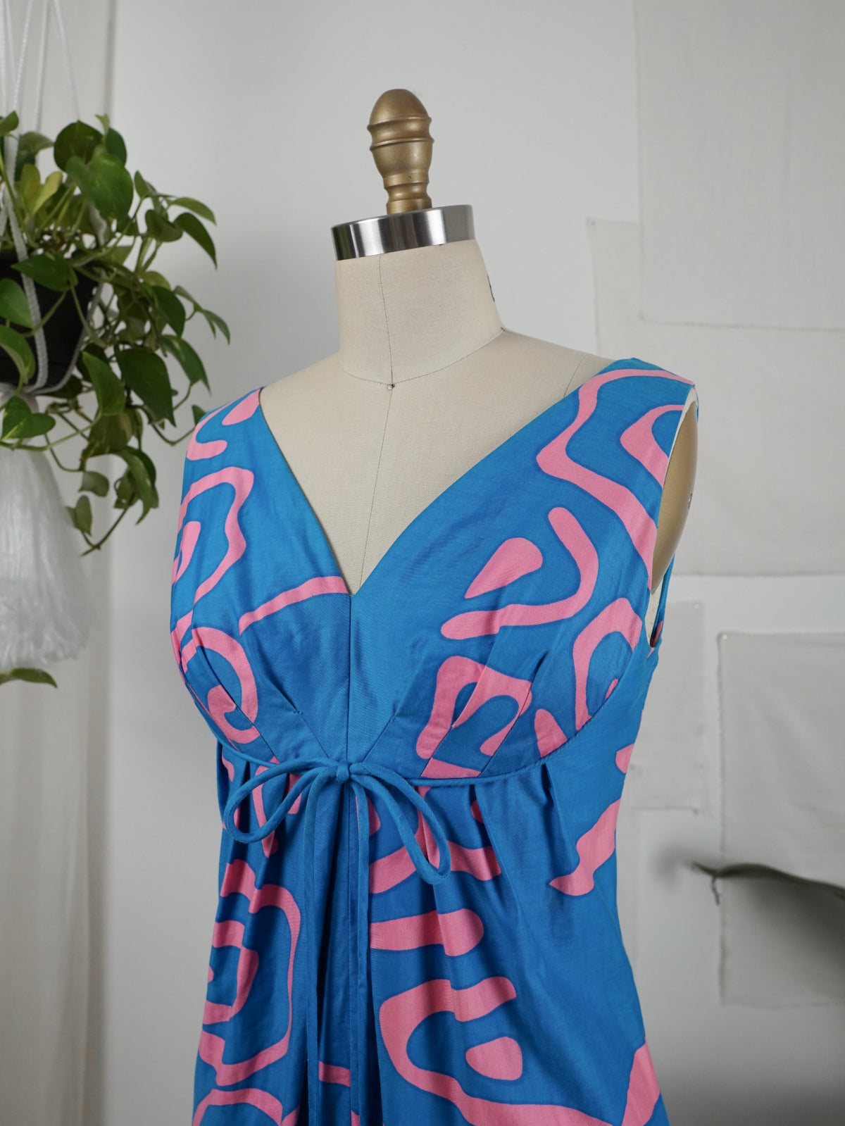 Vintage 60's Turquoise Hawaiian Dress-closiTherapi | vinTage