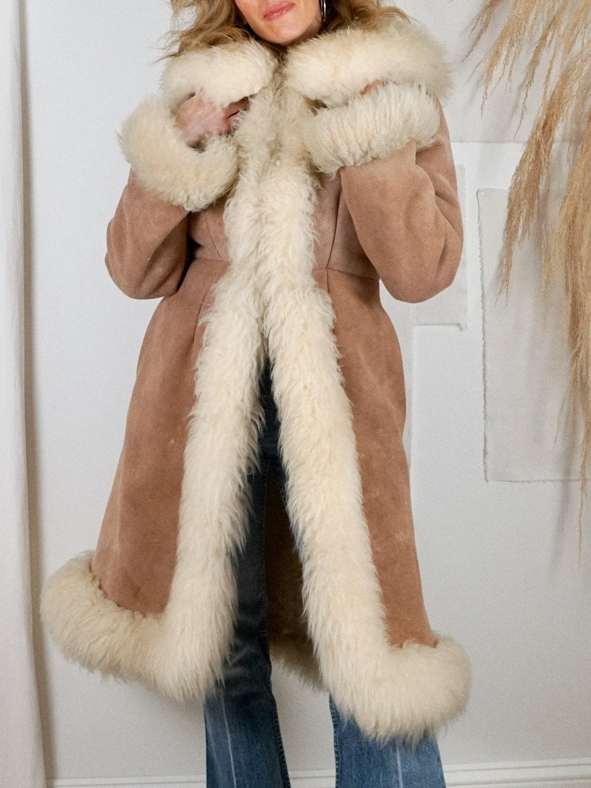 Lambskin fur coat clearance