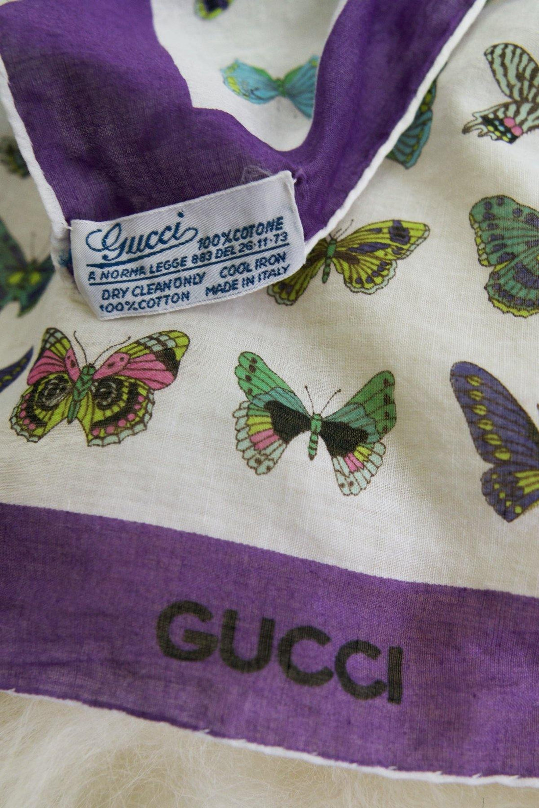 Vintage 70's Gucci Butterfly Scarf-closiTherapi | vinTage