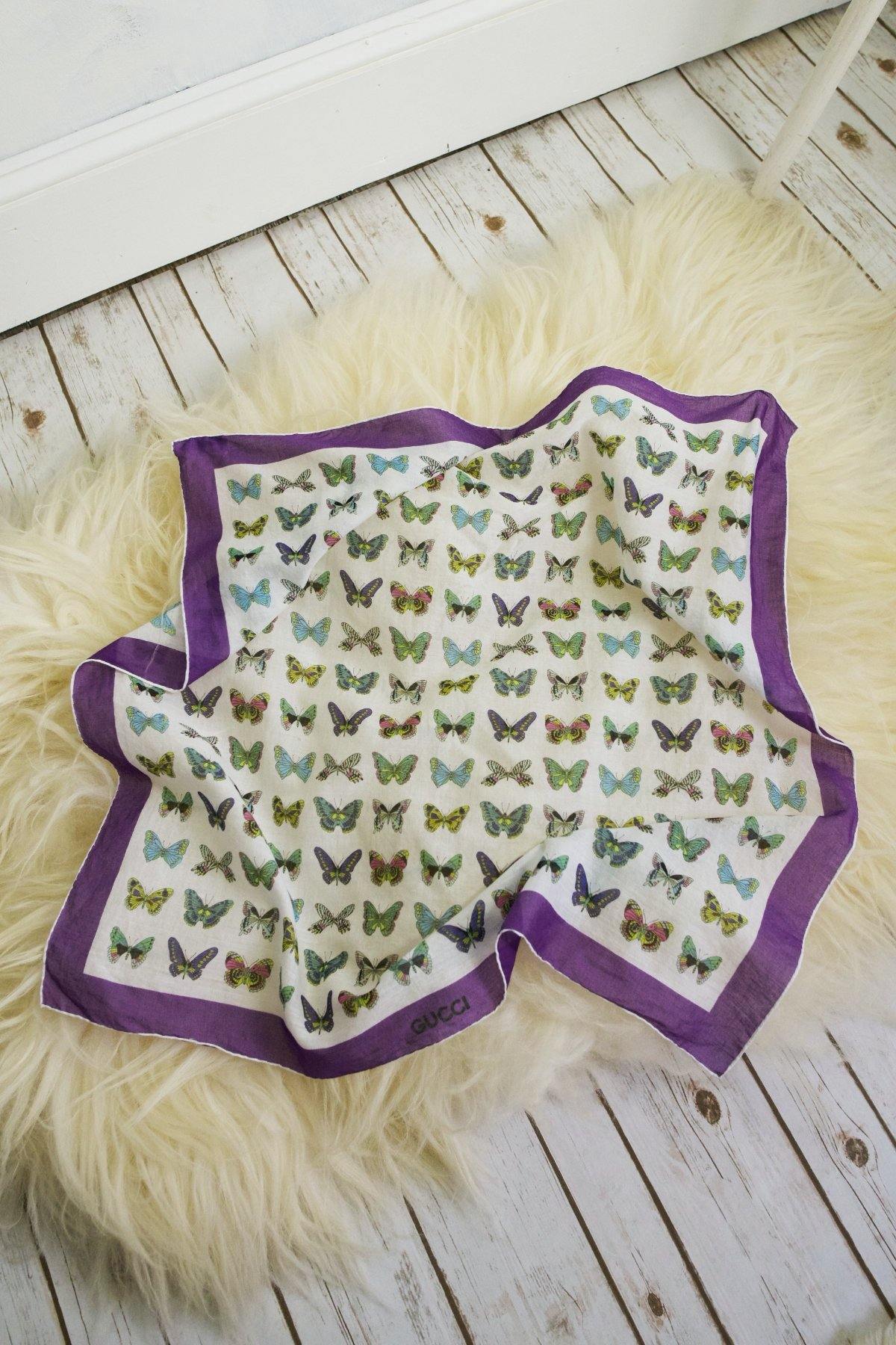 Vintage 70's Gucci Butterfly Scarf-closiTherapi | vinTage