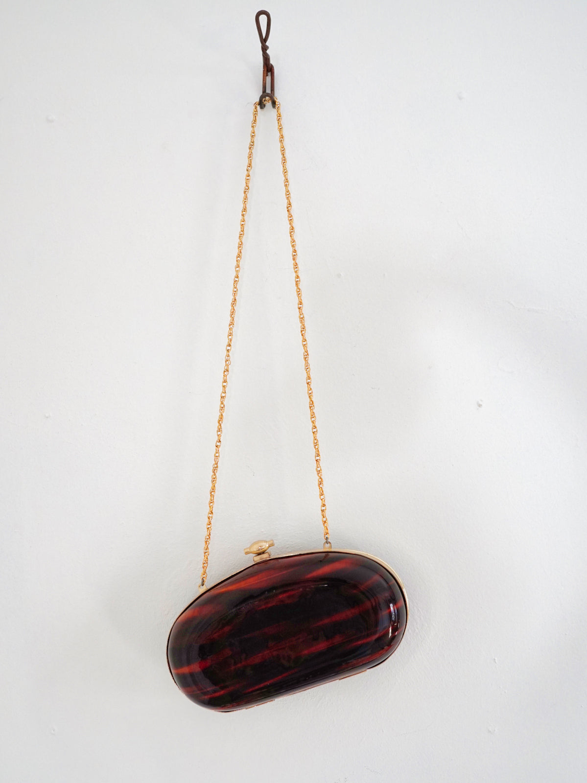 Vintage 70's Tortoise Hard Shell Bag-closiTherapi | vinTage