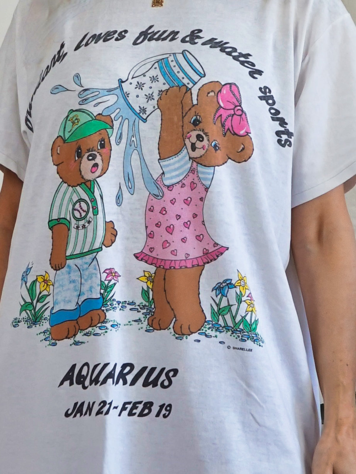 Vintage 80's Aquarius Teddy Bear Sleepshirt-closiTherapi | vinTage