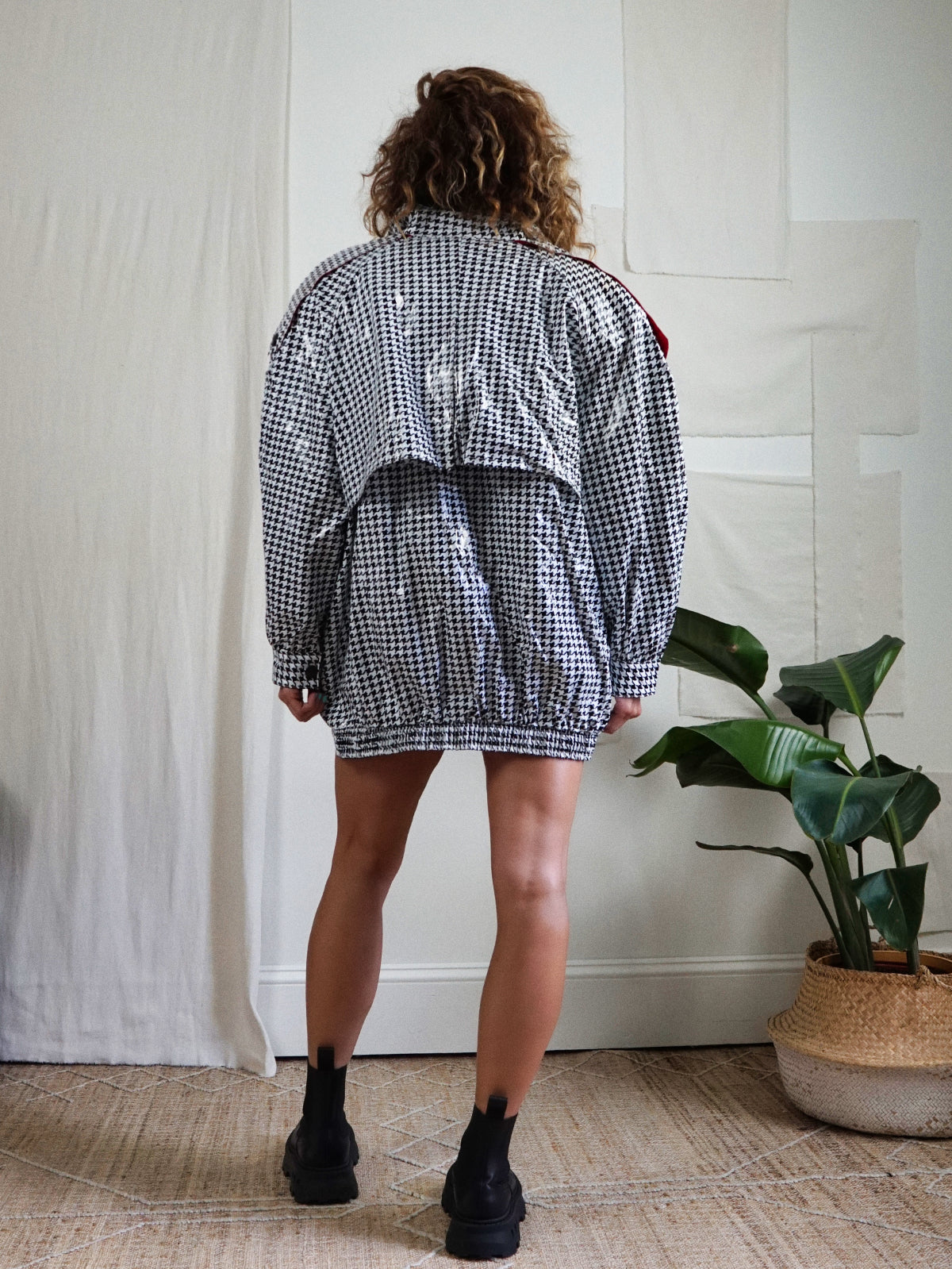 Houndstooth rain jacket 2025