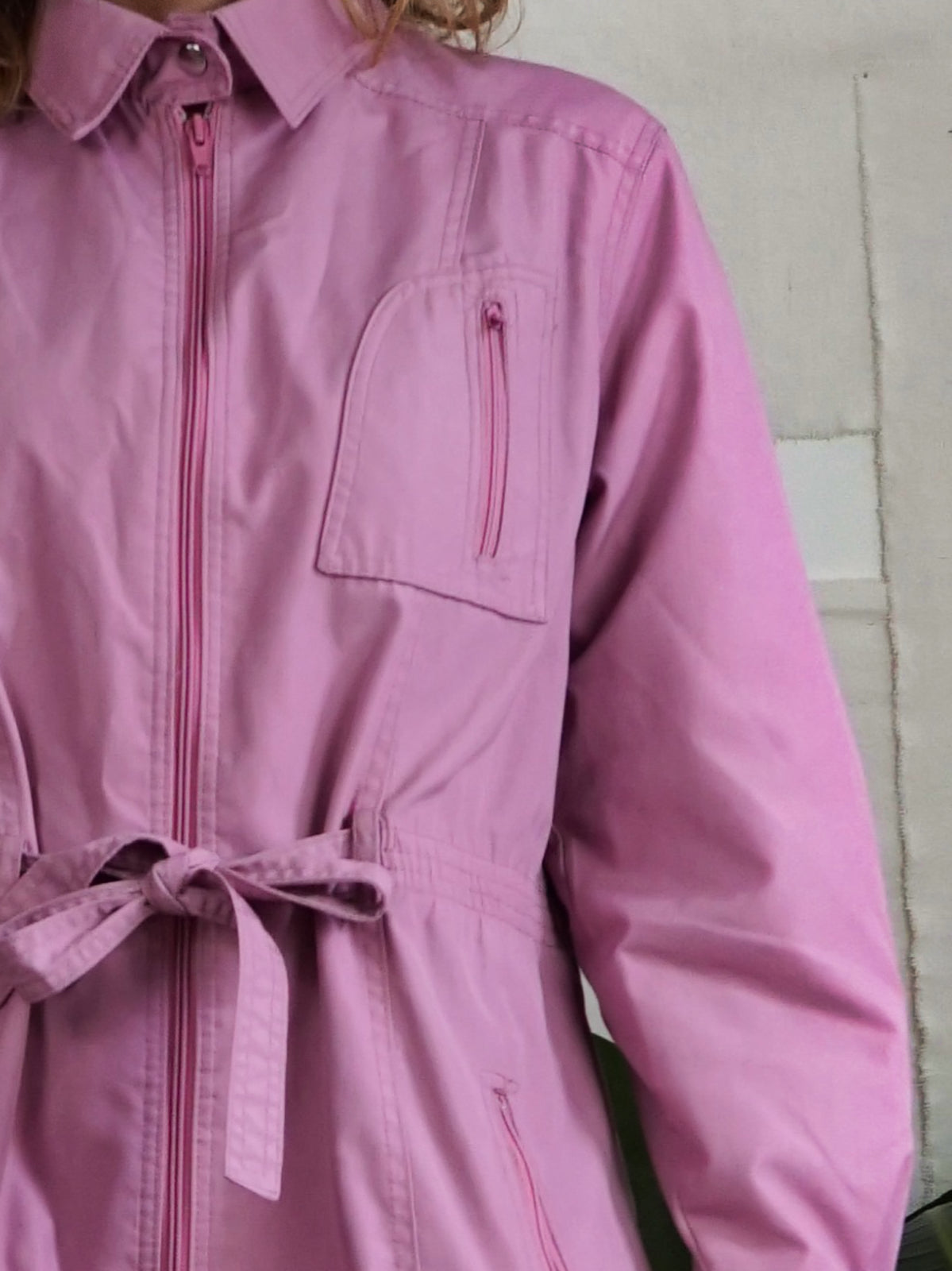 Vintage 80's Lilac Utility Zipper Jacket-closiTherapi | vinTage