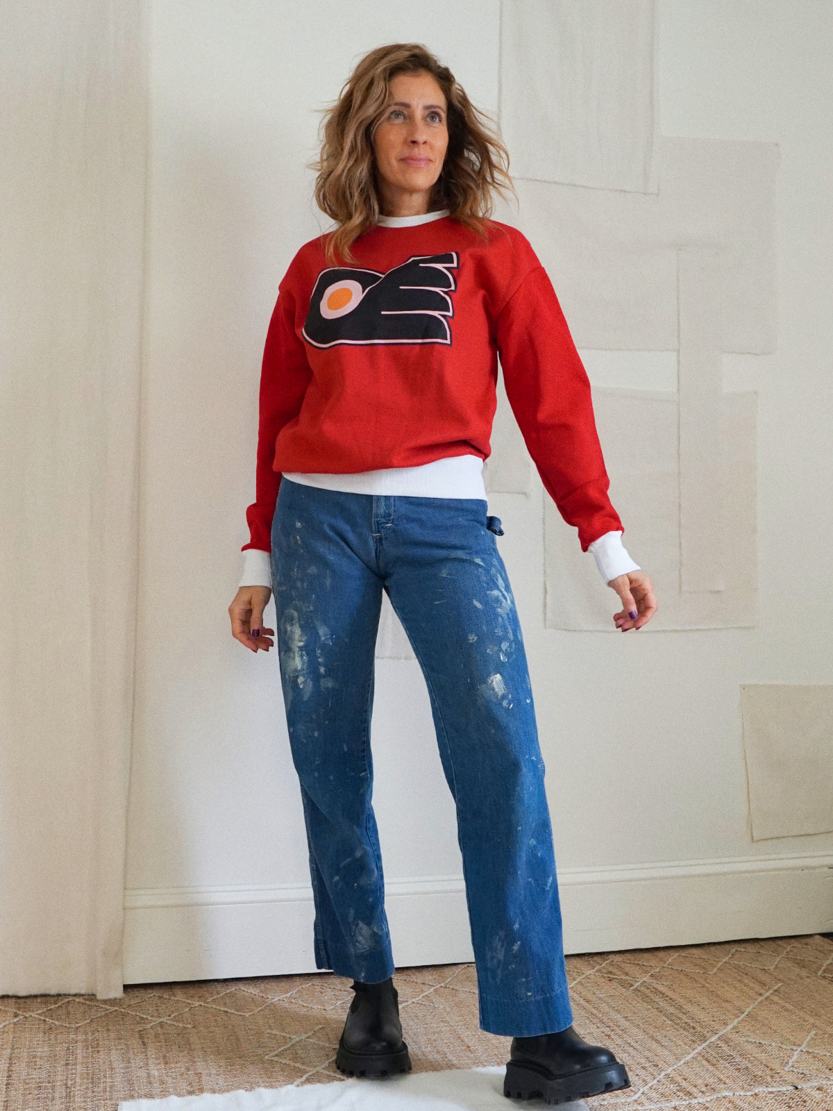 Vintage 80's Philadelphia Flyers Ringer Sweatshirt-closiTherapi | vinTage