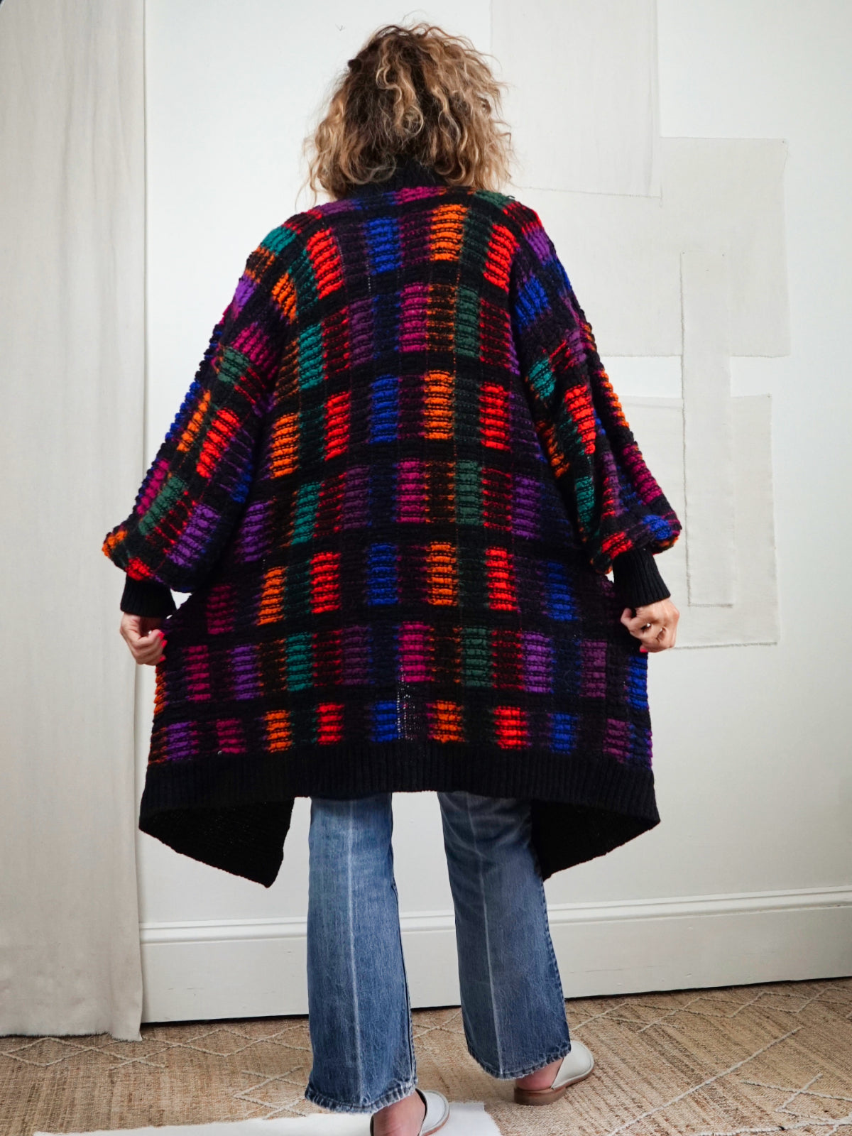 Vintage 80's Rainbow Blanket Sweater-closiTherapi | vinTage