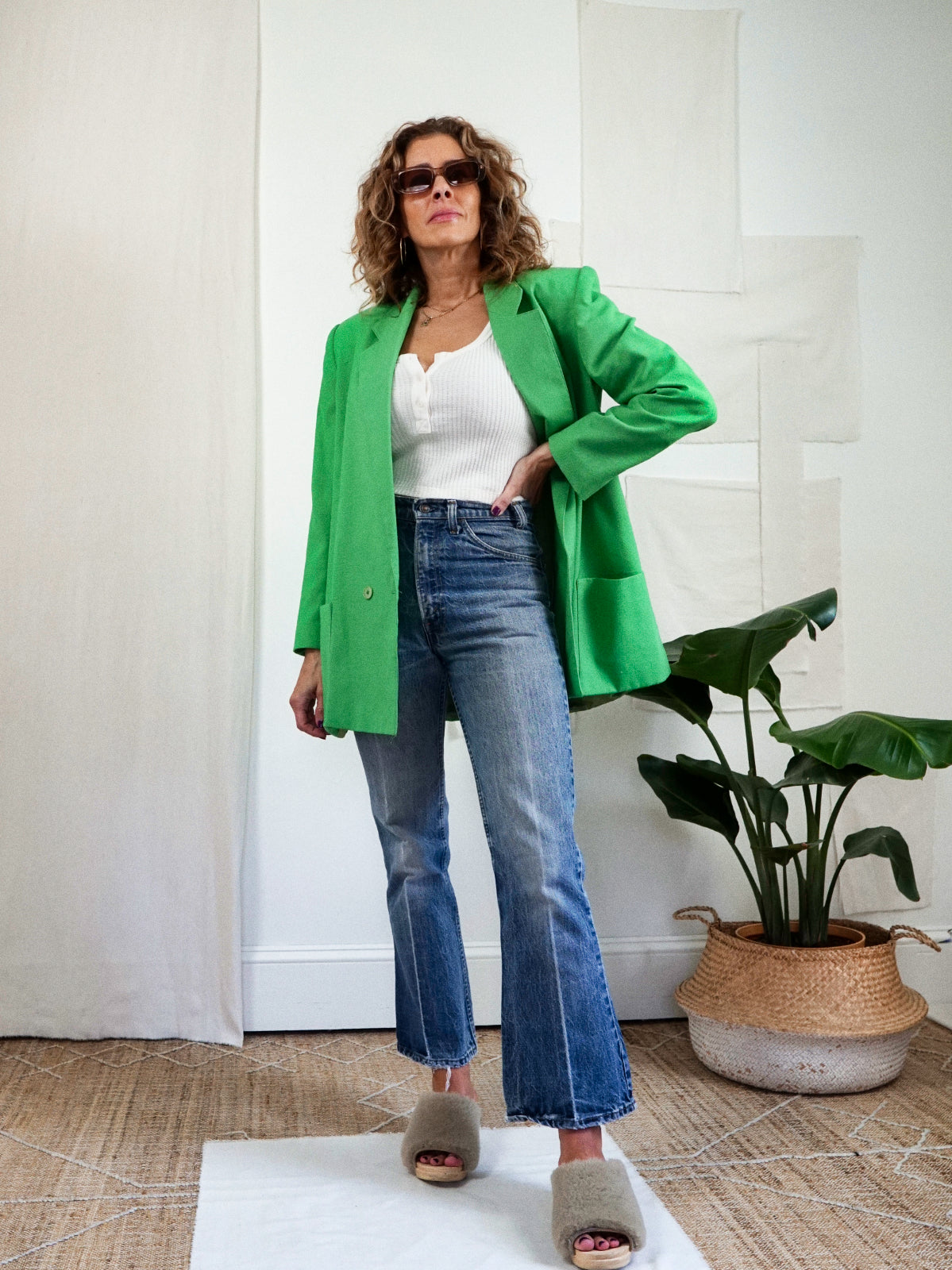 Vintage 80's Shamrock Boxy Blazer Jacket-closiTherapi | vinTage