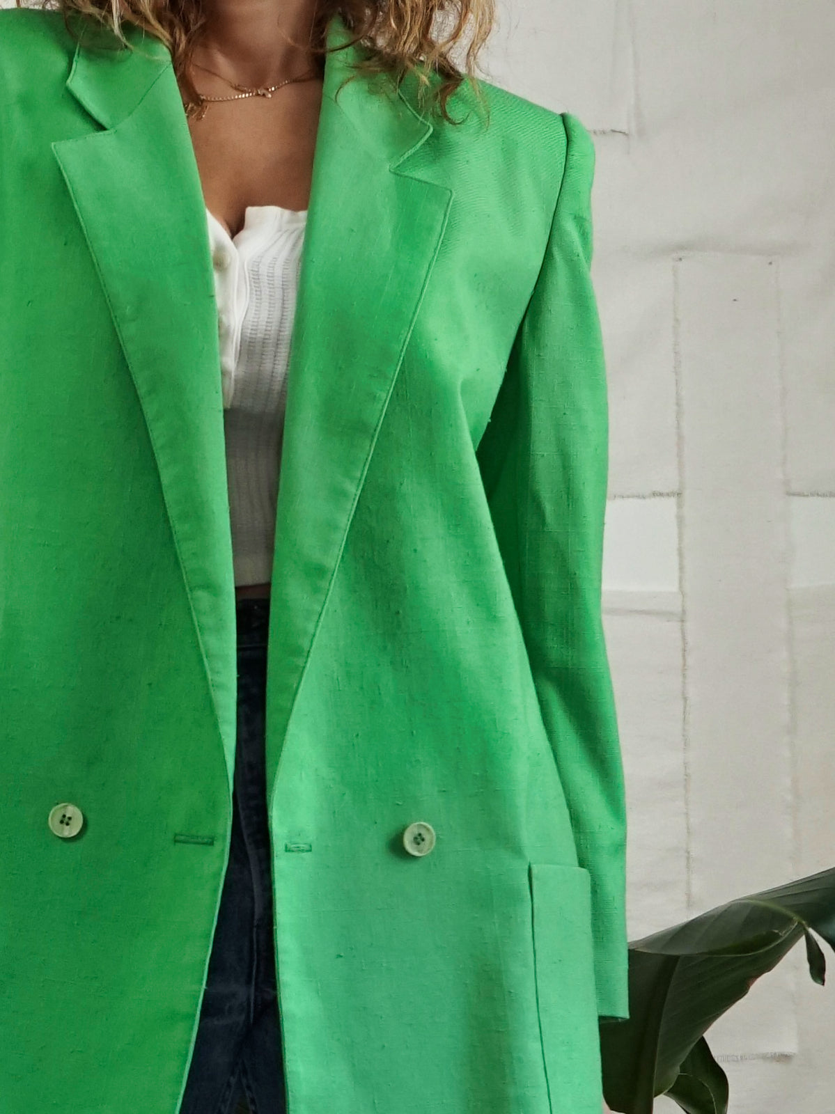 Vintage 80's Shamrock Boxy Blazer Jacket-closiTherapi | vinTage
