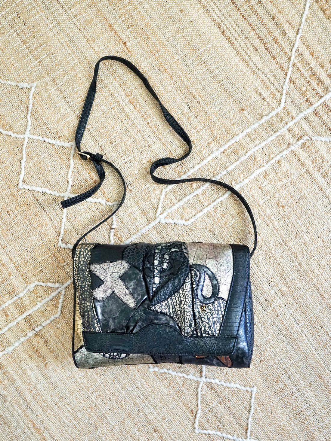 Vintage 80's Wild Snakeskin Patchwork Bag-closiTherapi | vinTage