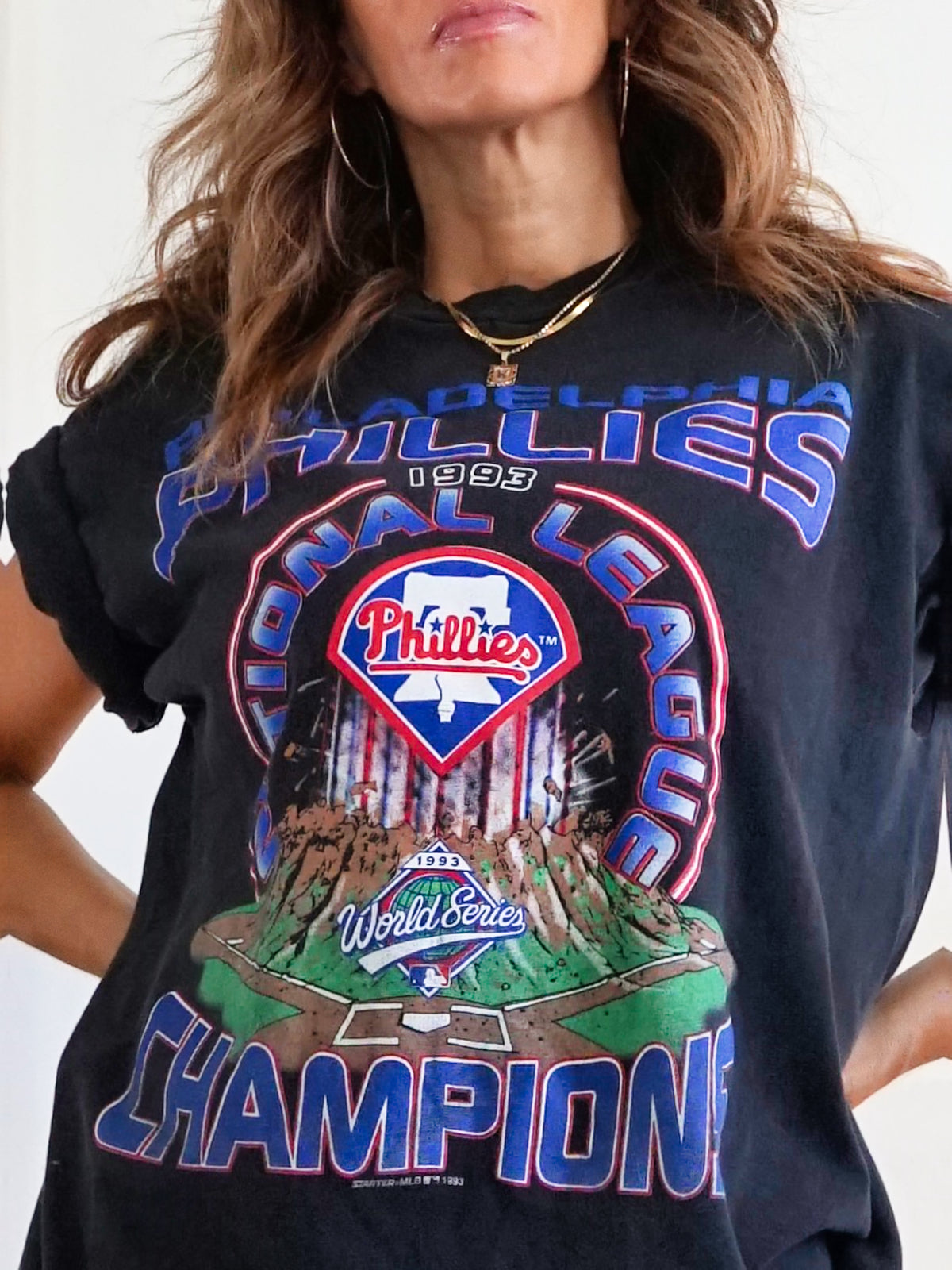 Vintage 90's Philadelphia Phillies World Series Tee-closiTherapi | vinTage