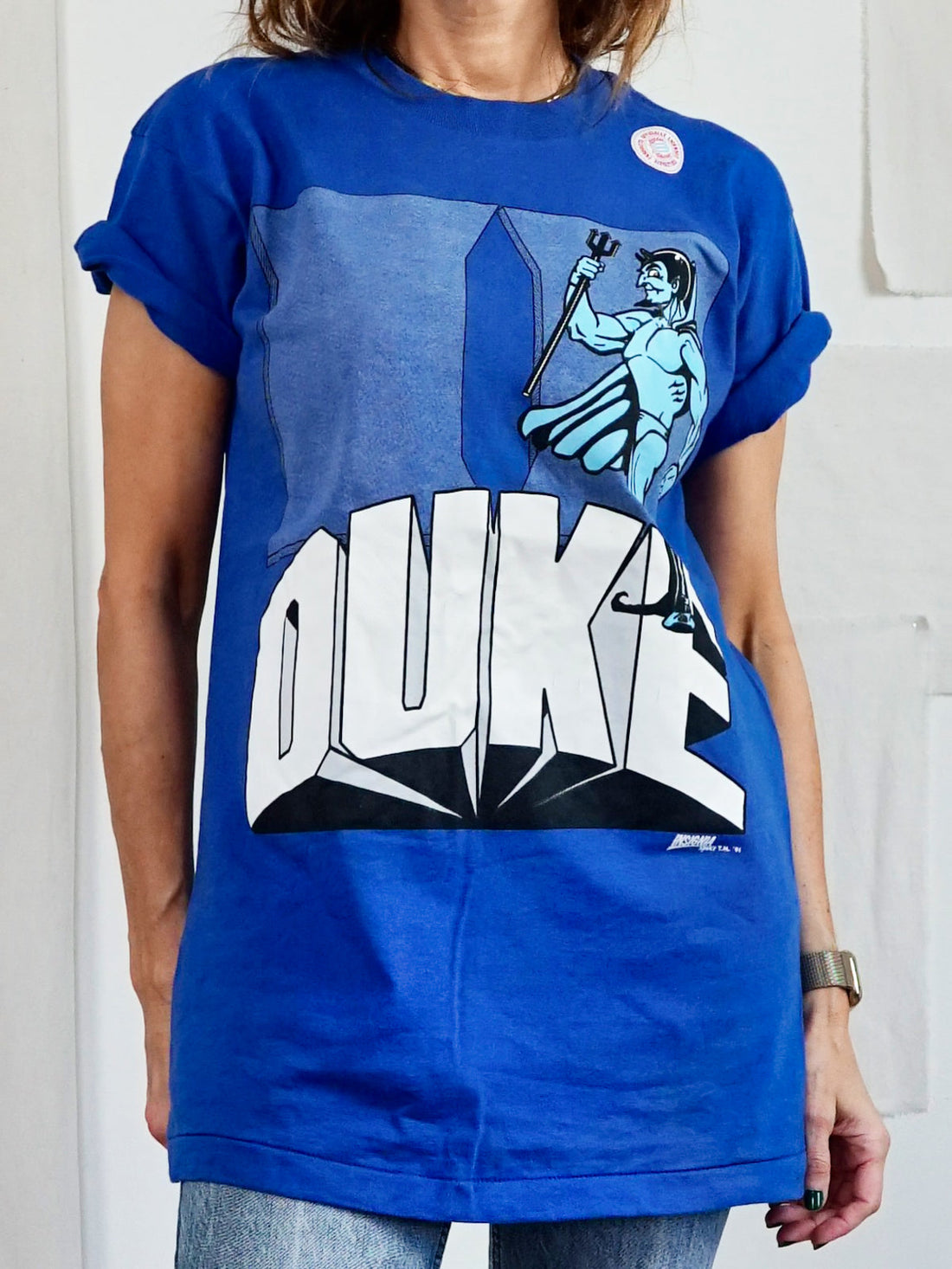 Vintage 91' Duke Blue Devils Deadstock Tee-closiTherapi | vinTage