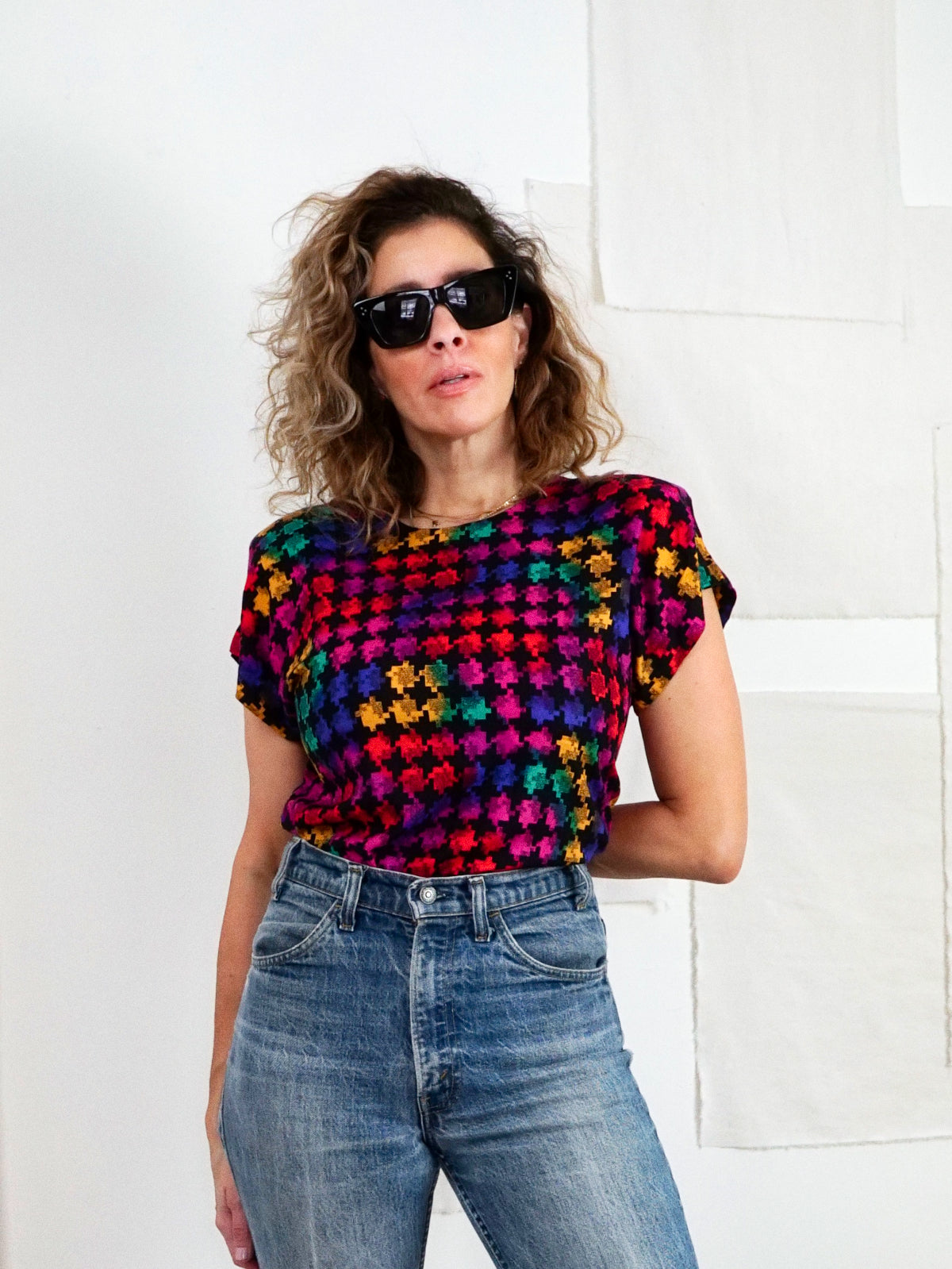 Vintage Abstract Rainbow Top-closiTherapi | vinTage