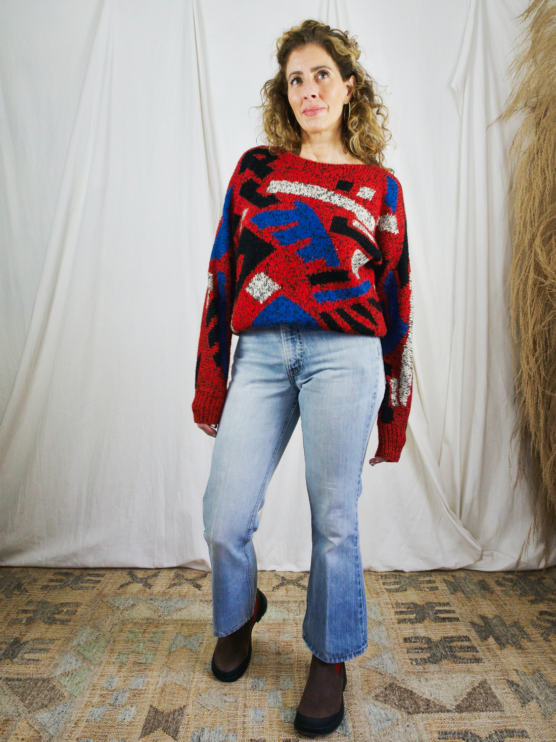 Vintage Abstract Shape Sweater-closiTherapi | vinTage