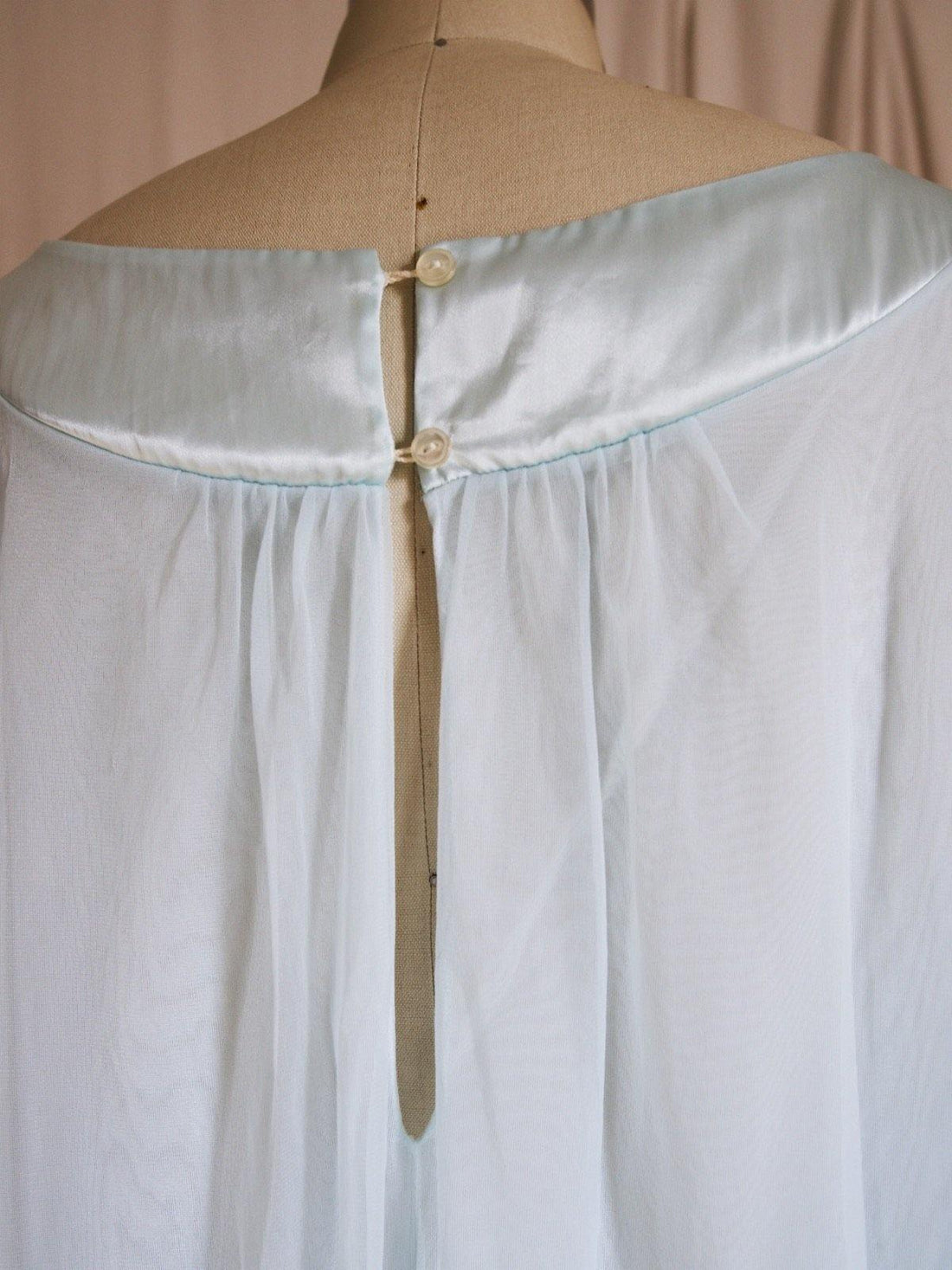 Vintage Aqua Chiffon Peignoir Set-closiTherapi | vinTage