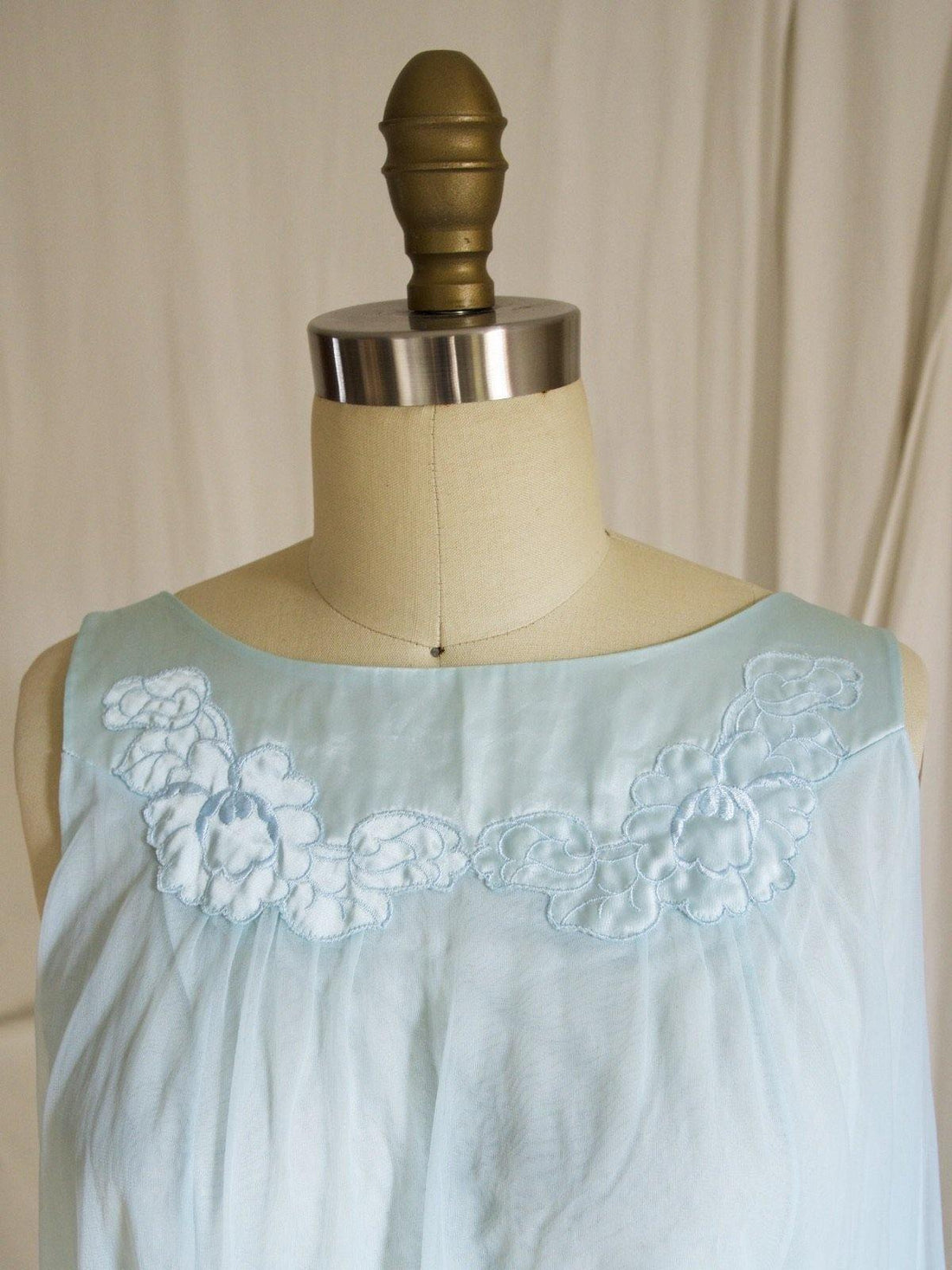 Vintage Aqua Chiffon Peignoir Set-closiTherapi | vinTage