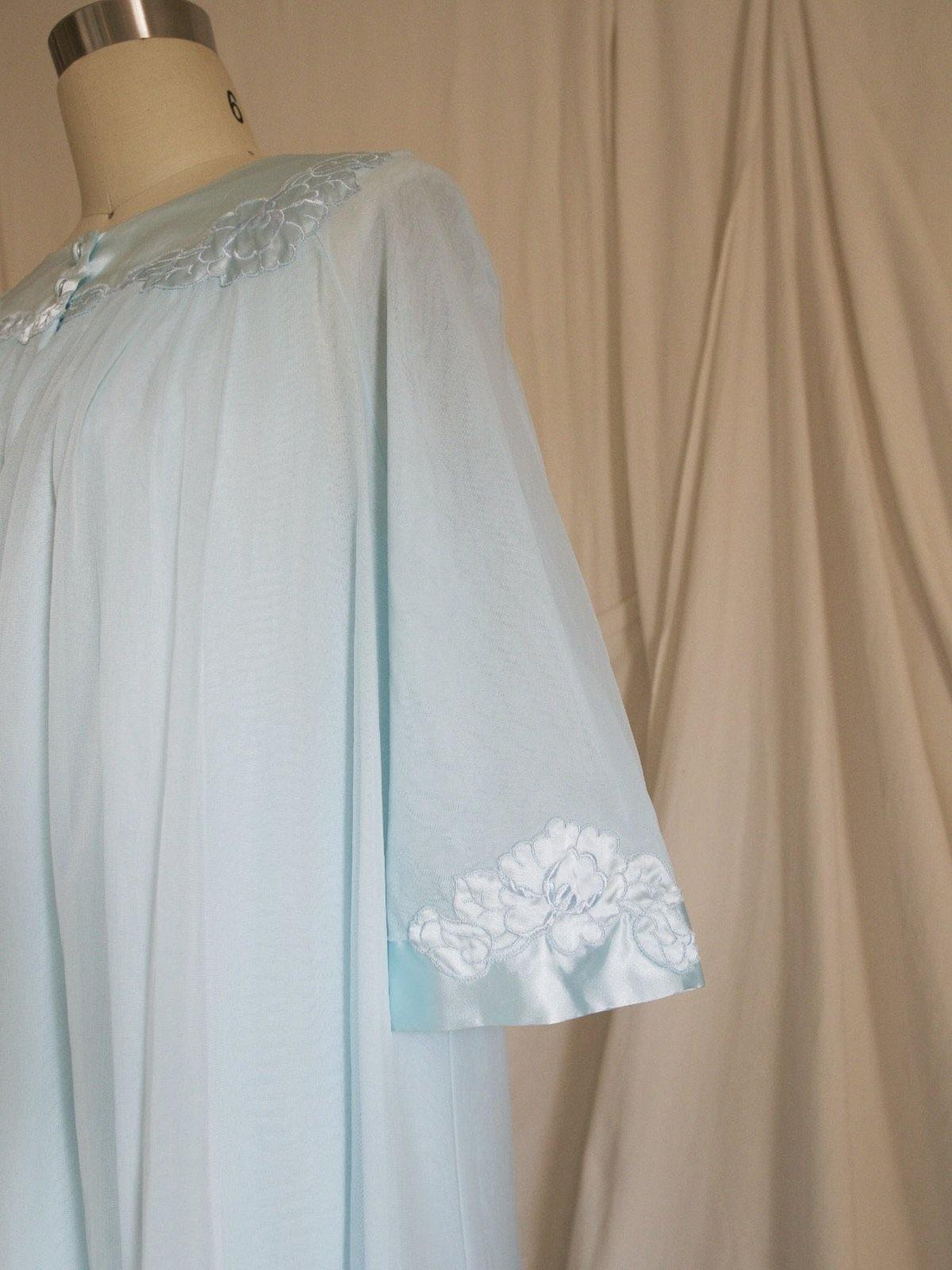 Vintage Aqua Chiffon Peignoir Set-closiTherapi | vinTage