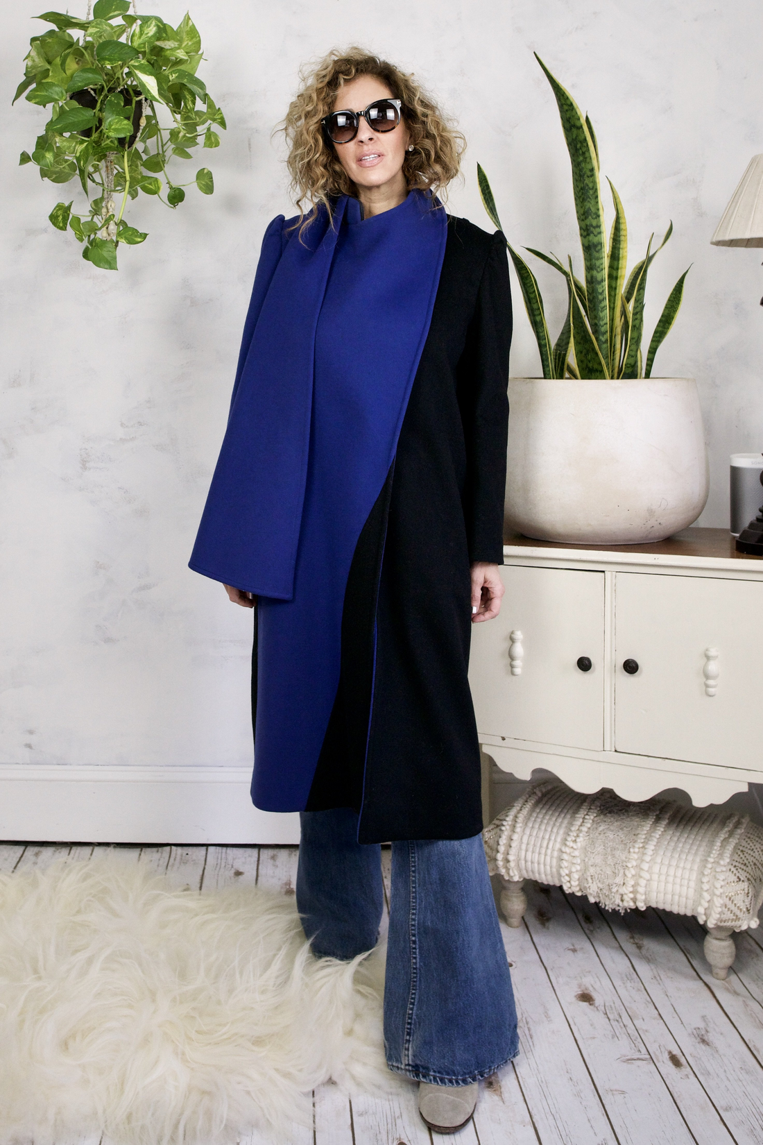 Vintage Avant Garde Wool Scarf Coat-closiTherapi | vinTage