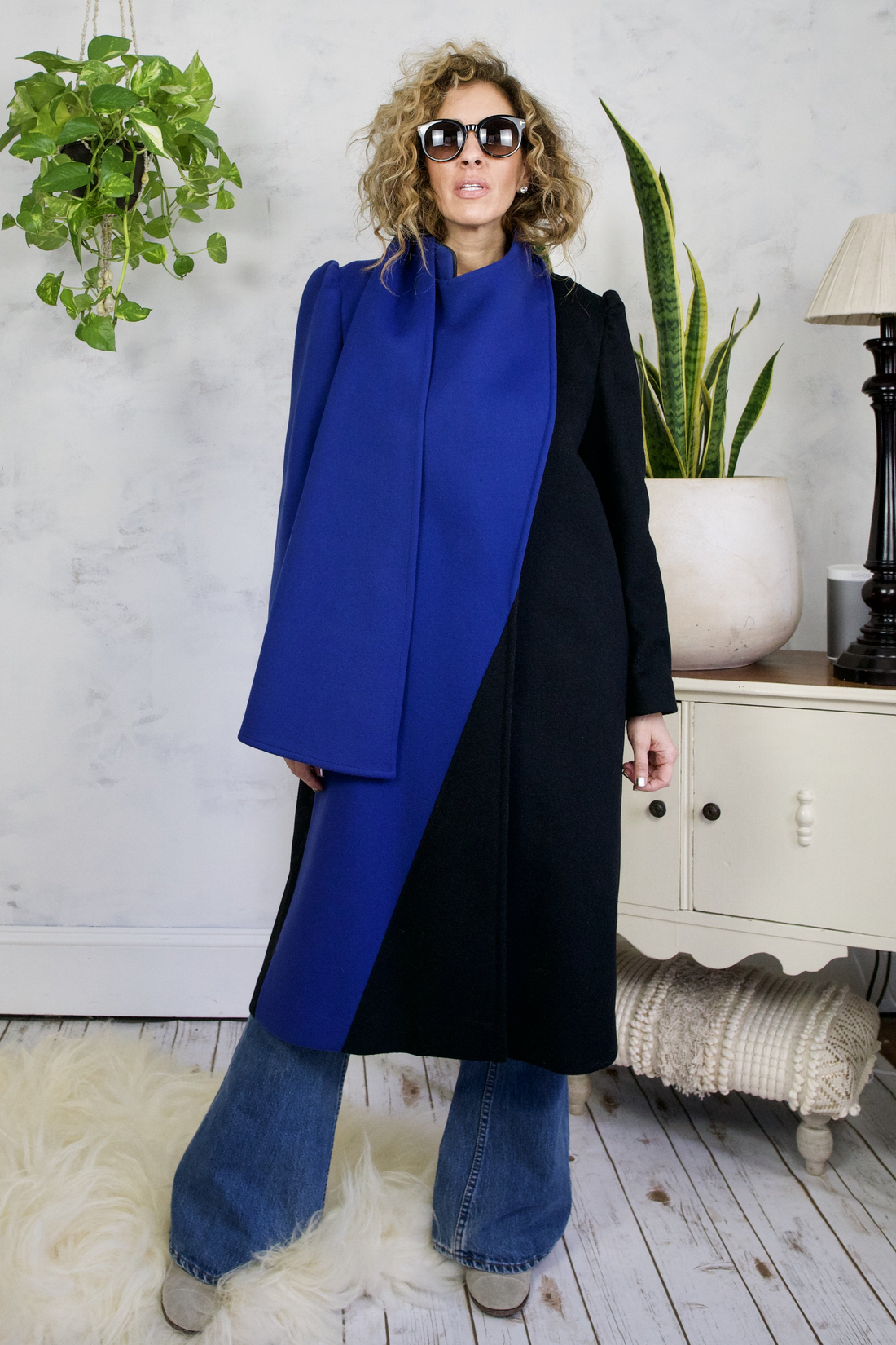 Vintage Avant Garde Wool Scarf Coat-closiTherapi | vinTage