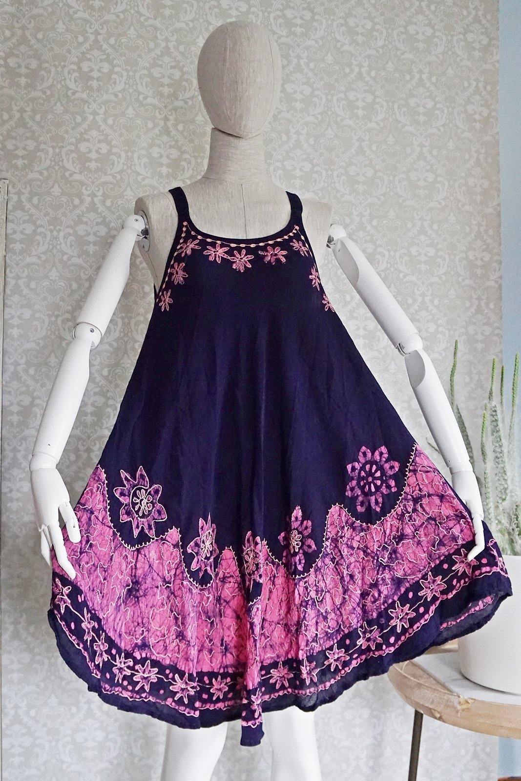 Vintage Batik Bohemain Tent Dress-closiTherapi | vinTage