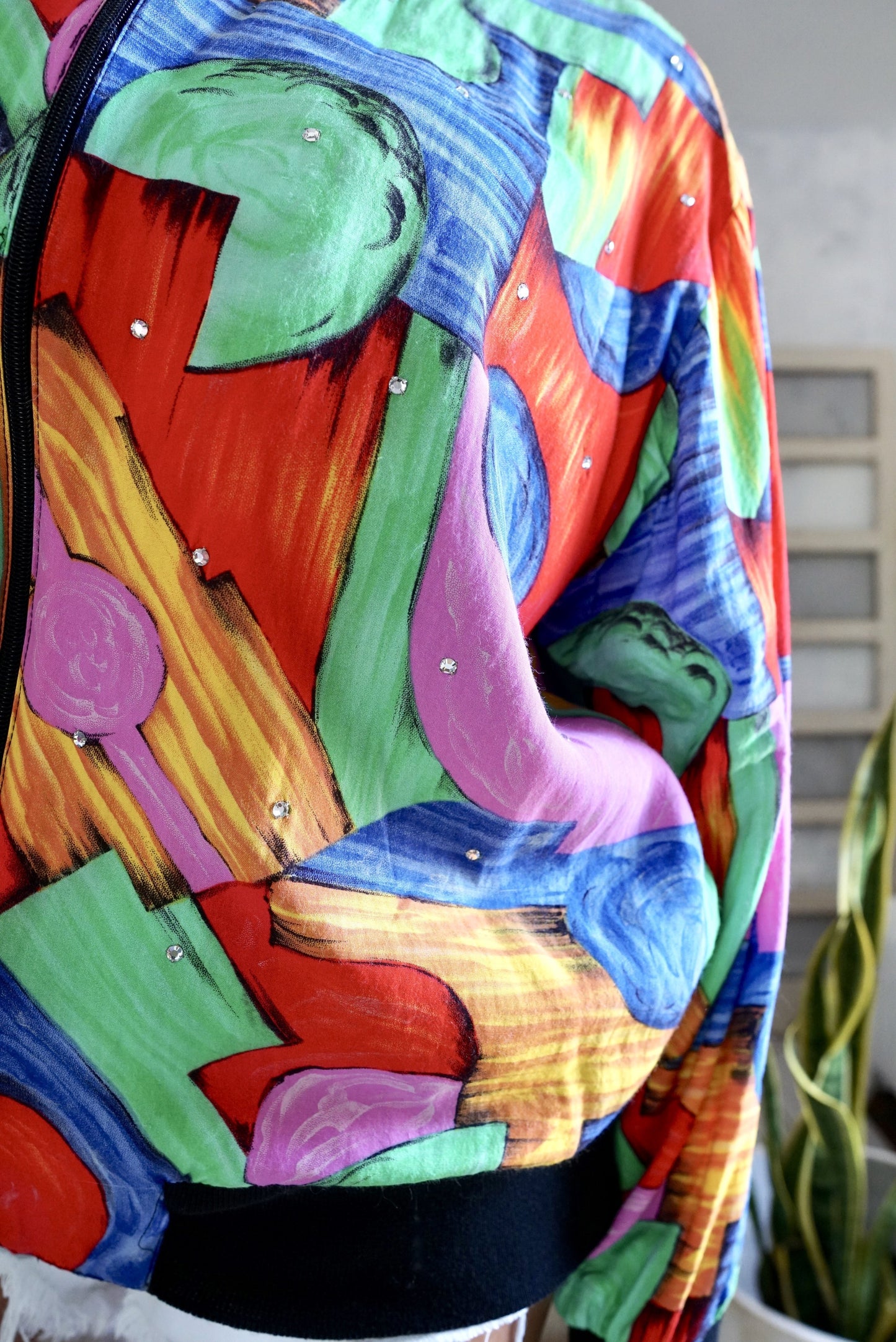Vintage Bedazzled Rainbow Track Jacket-closiTherapi | vinTage