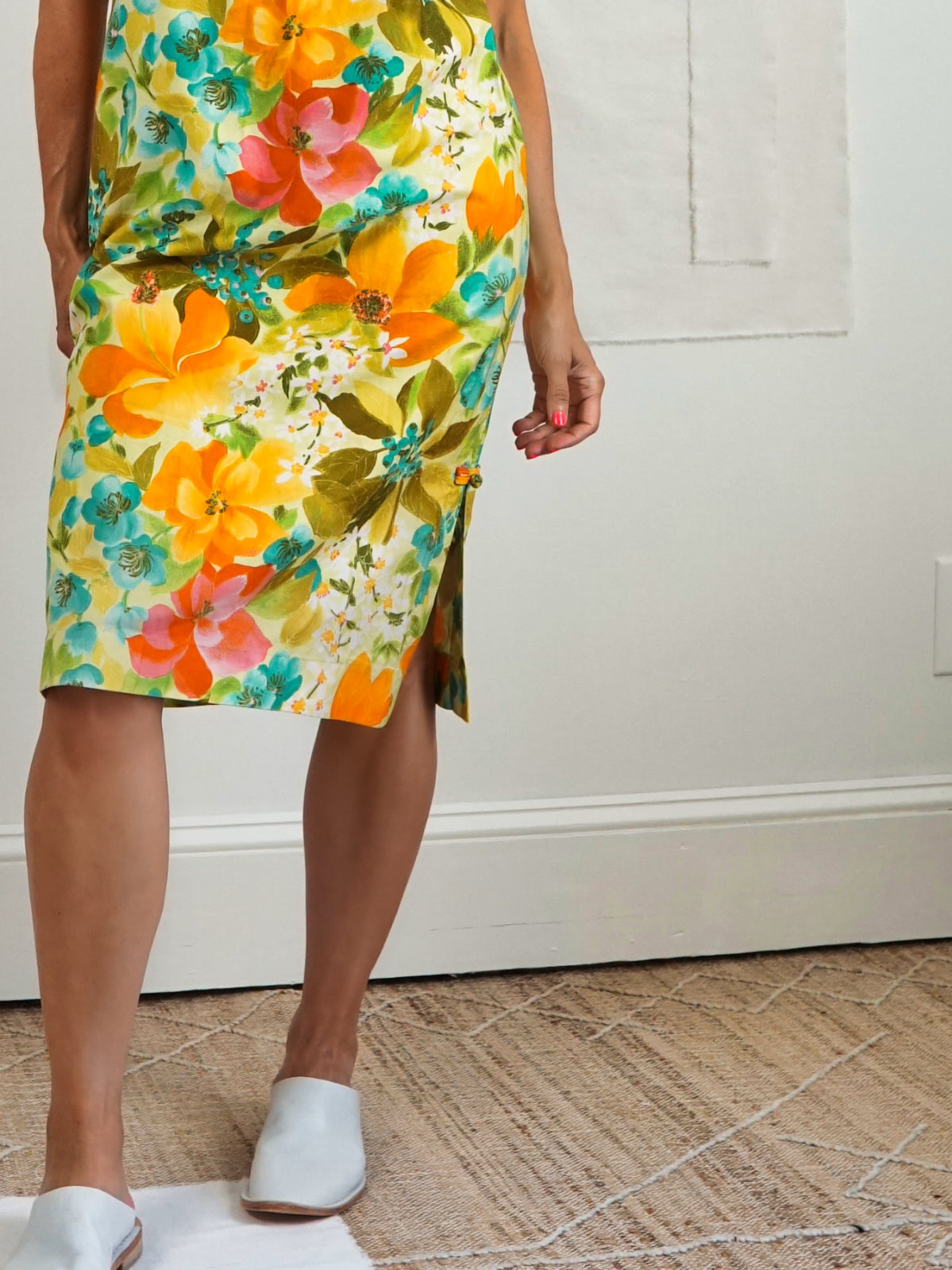 Vintage Blooming Floral Shift Dress-closiTherapi | vinTage