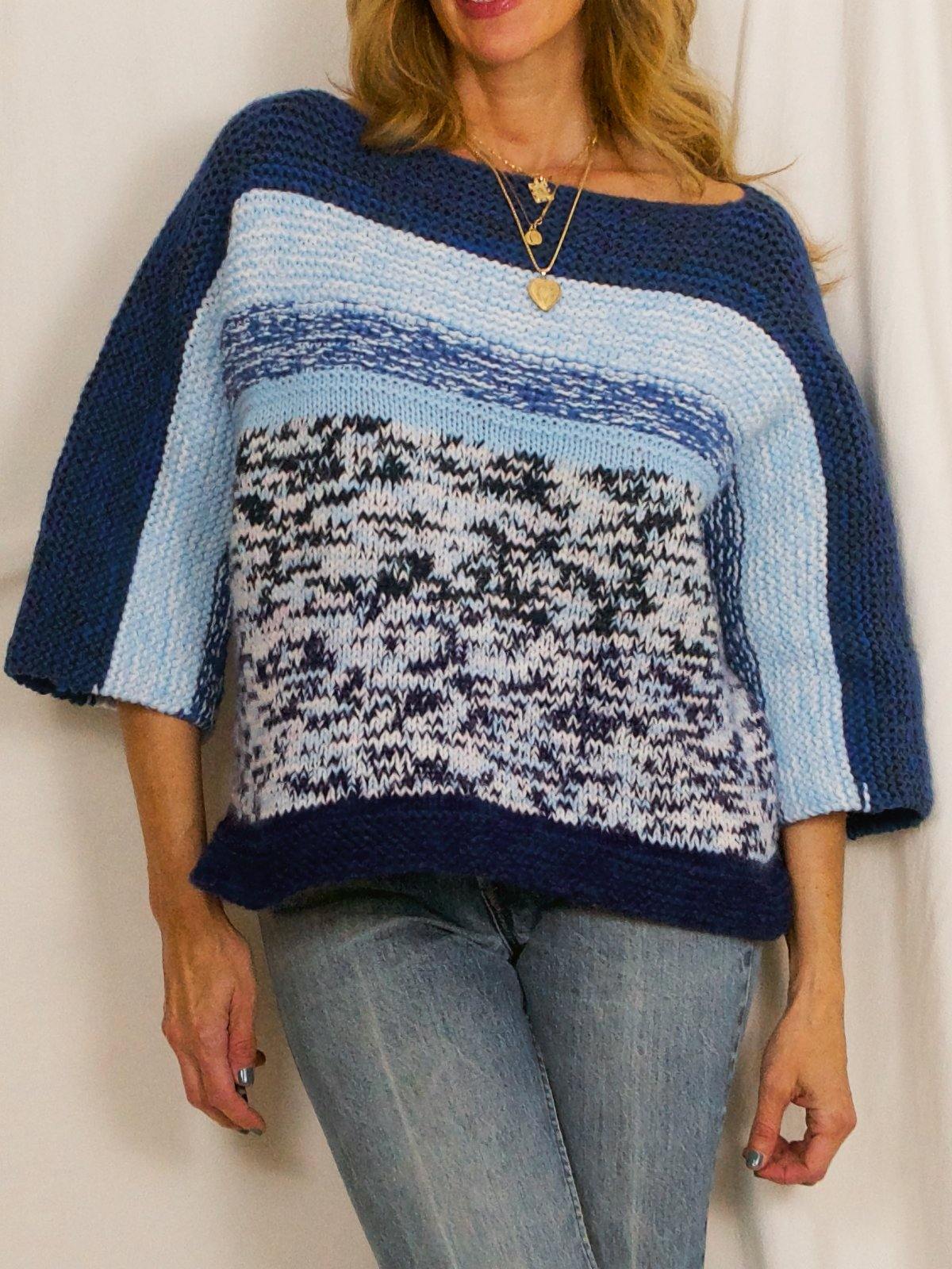 Vintage Blue Mood Marled Sweater – therapi